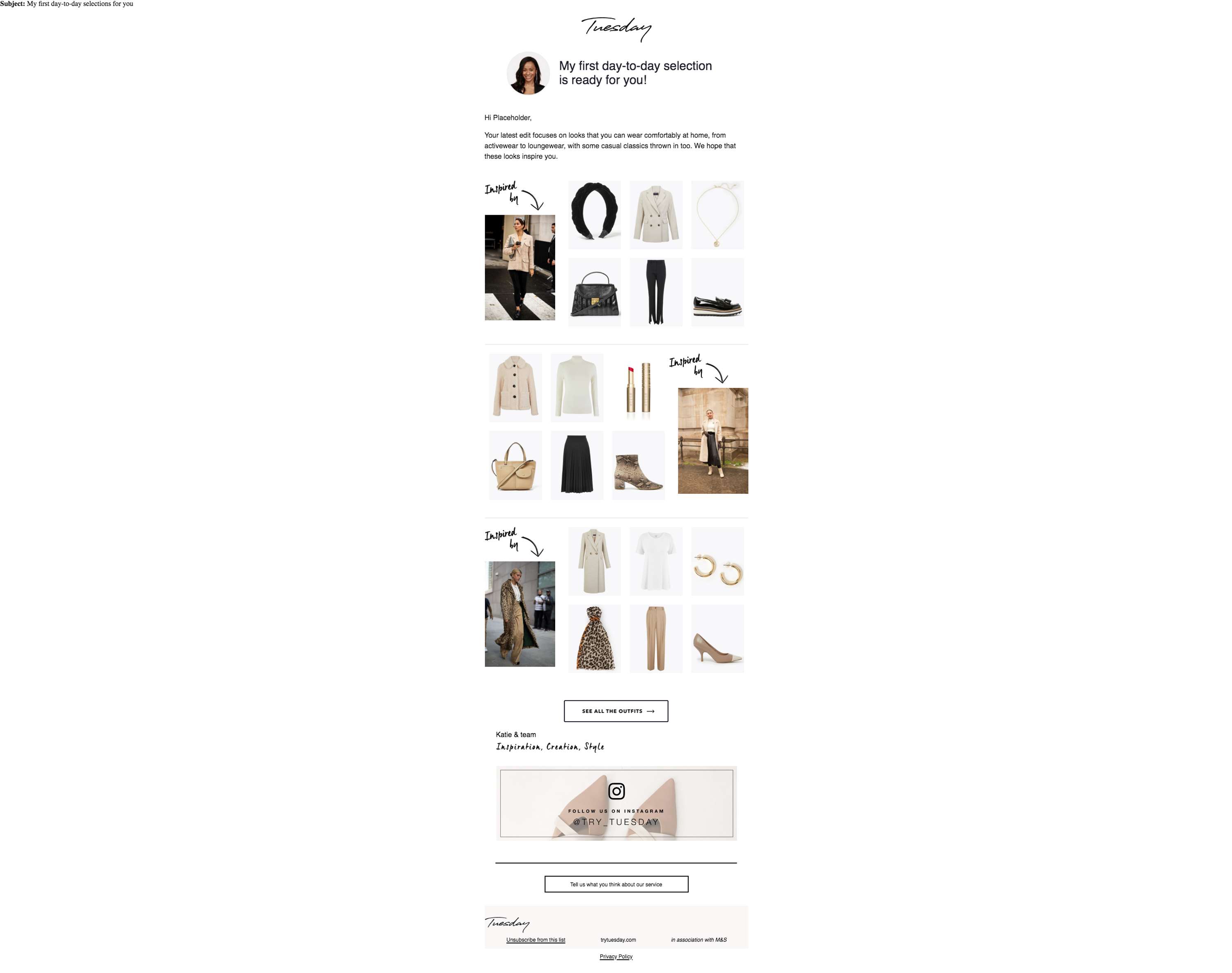 Try Tuesday Personal Styling Service Customer Edit by Katie Onyejekwe