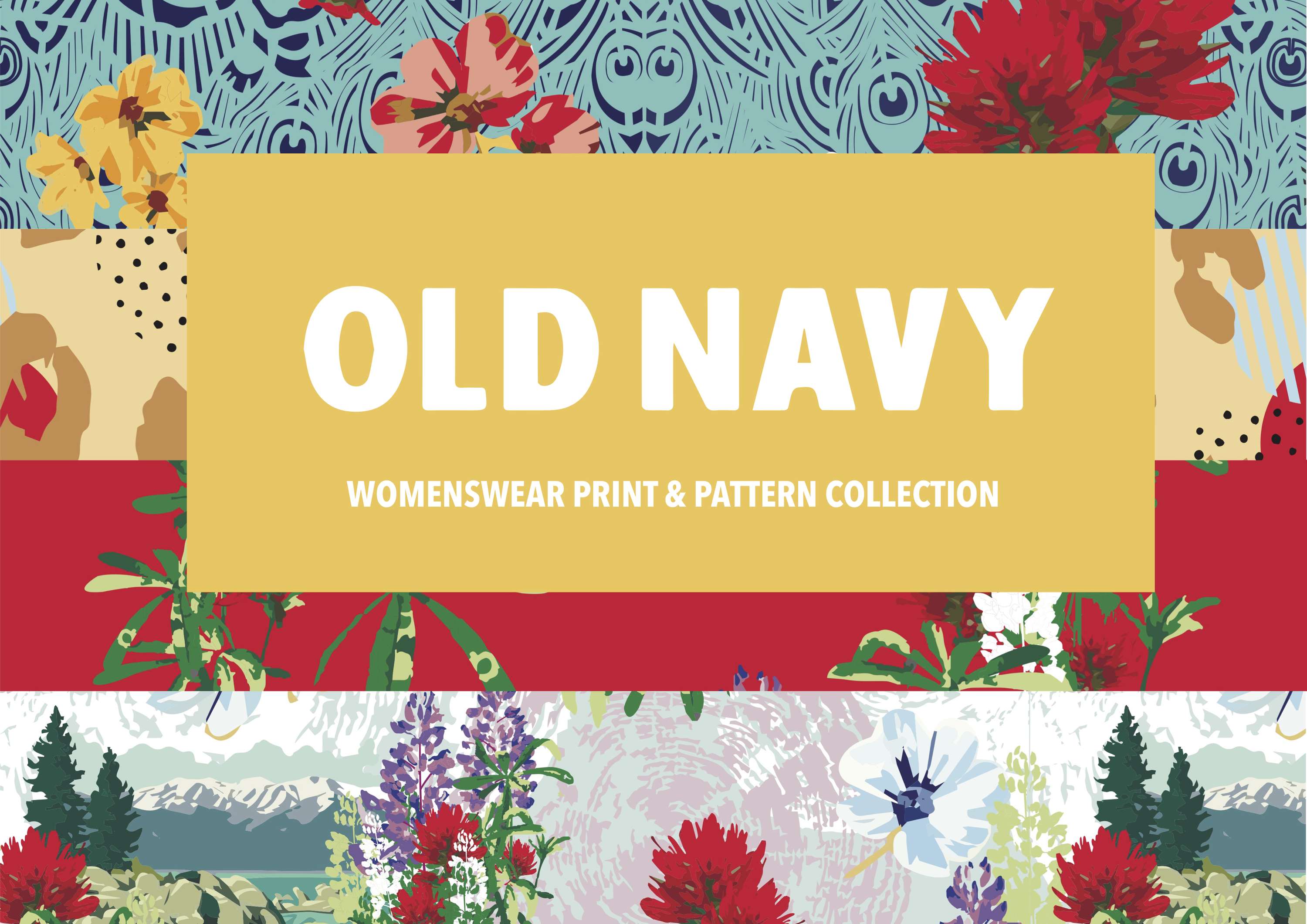 A Weekend at Tahoe - Prints and Pattern Collection for Old Navy by Sophie Parnaby