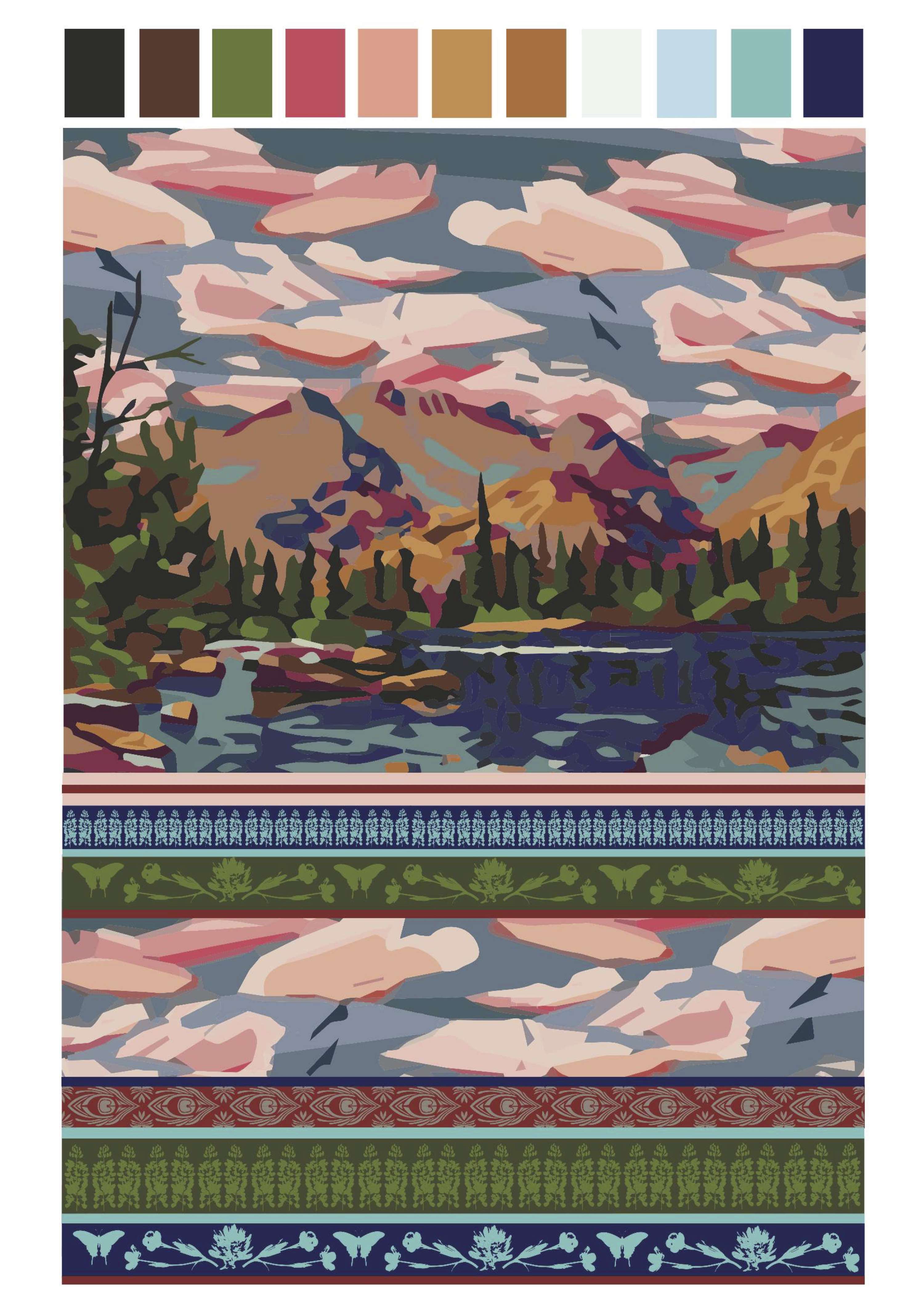 A Weekend at Tahoe - Prints and Pattern Collection for Old Navy by Sophie Parnaby