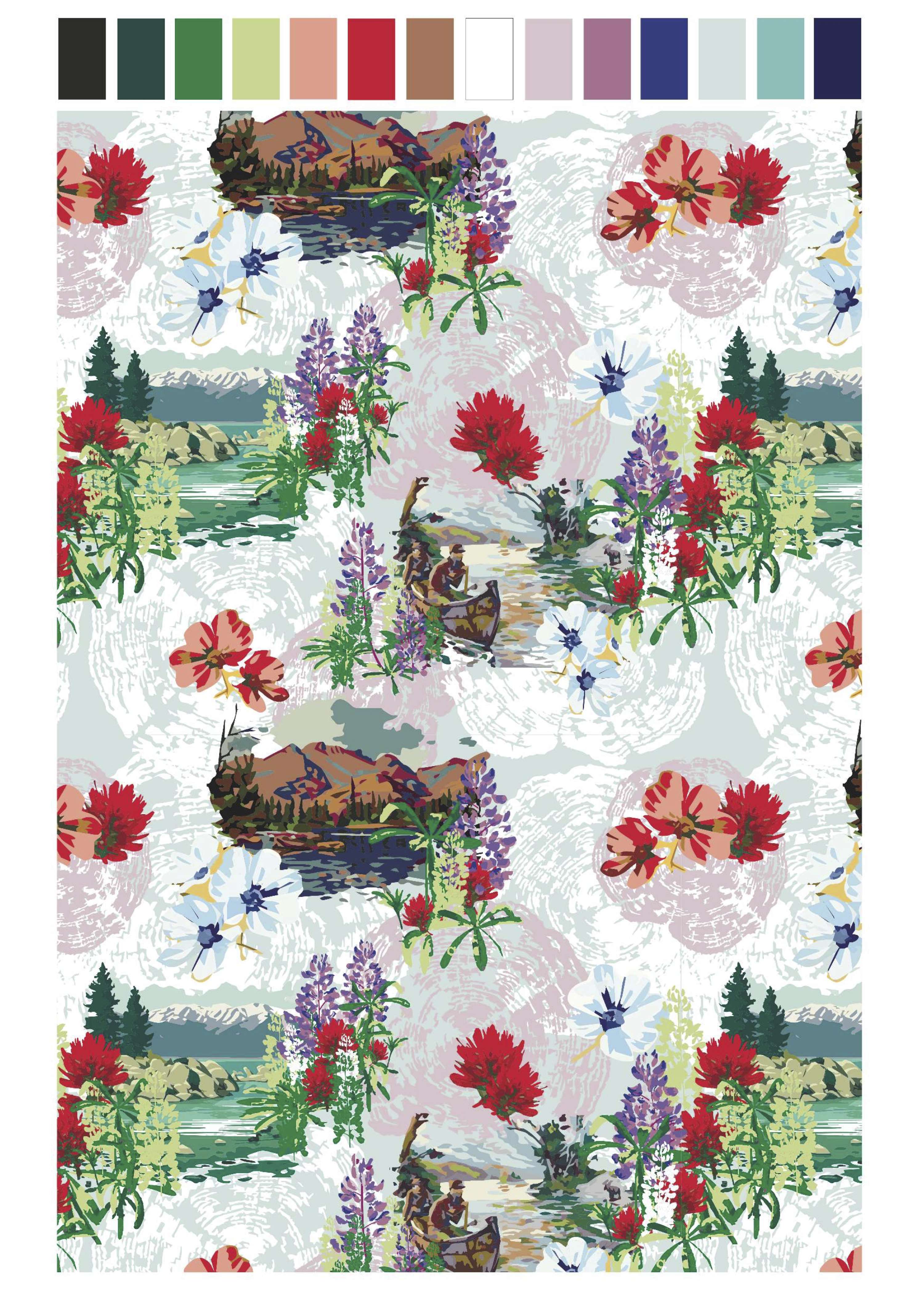 A Weekend at Tahoe - Prints and Pattern Collection for Old Navy by Sophie Parnaby
