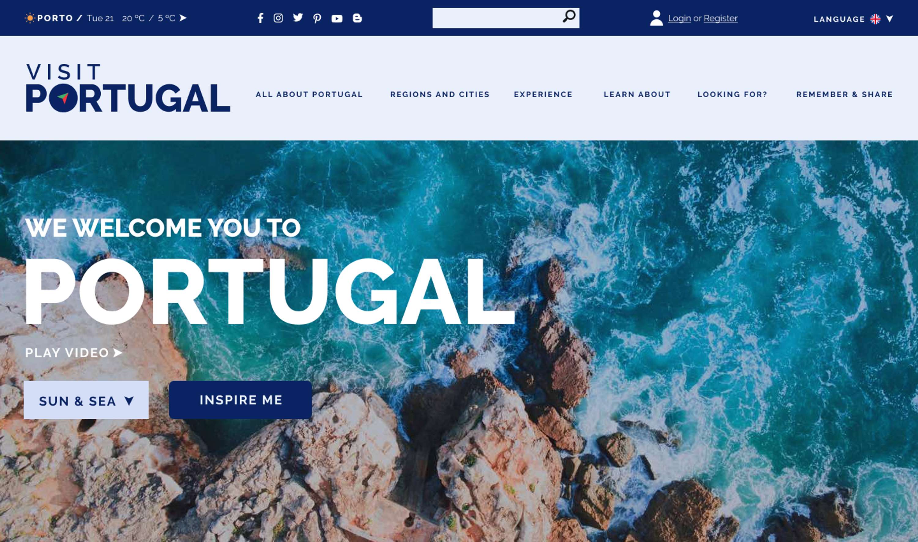 Visit Portugal - (Re) Branding + UX/UI and Visual Design by João Barbosa