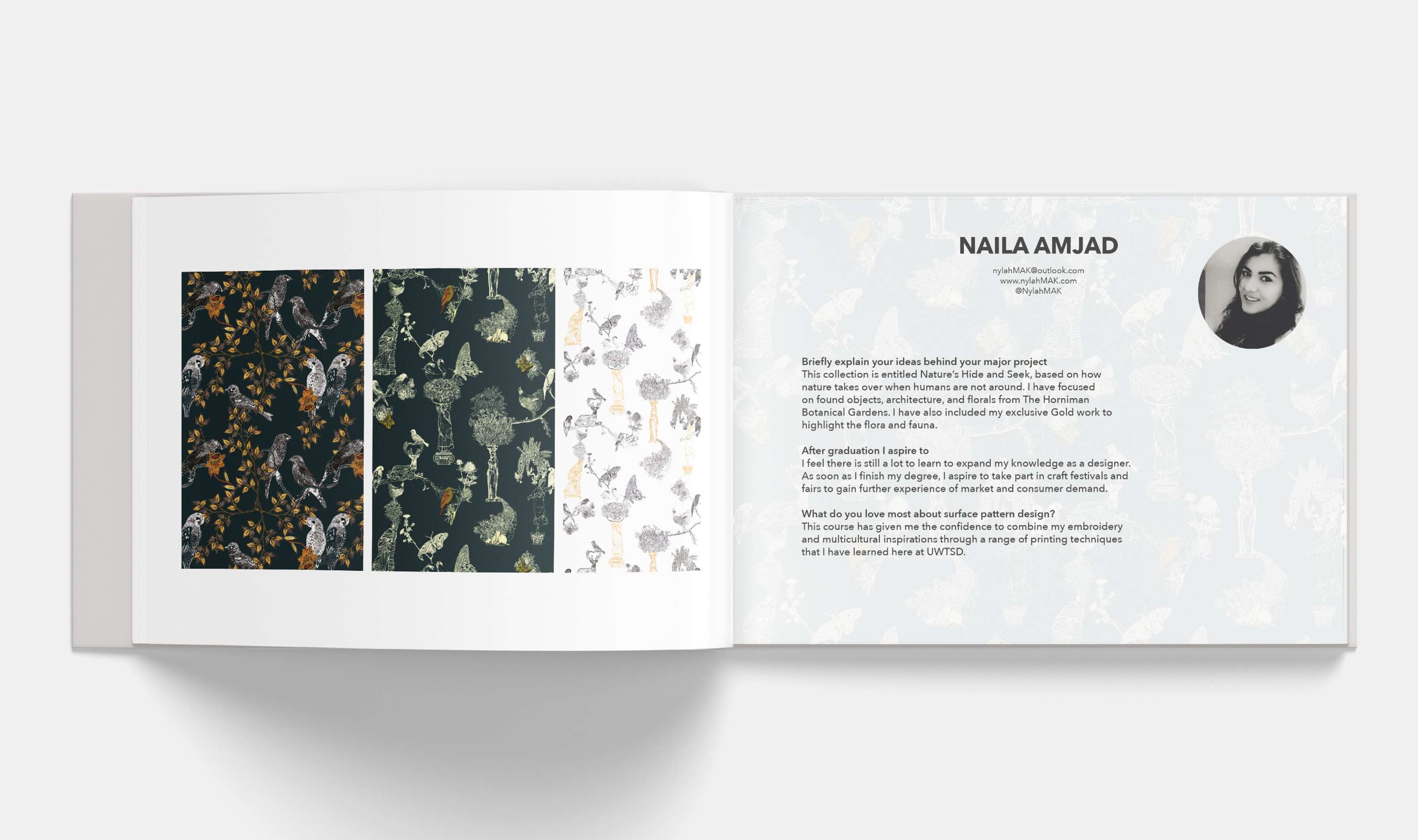 UWTSD Surface Pattern Design Degree Catalogue by George Perkins
