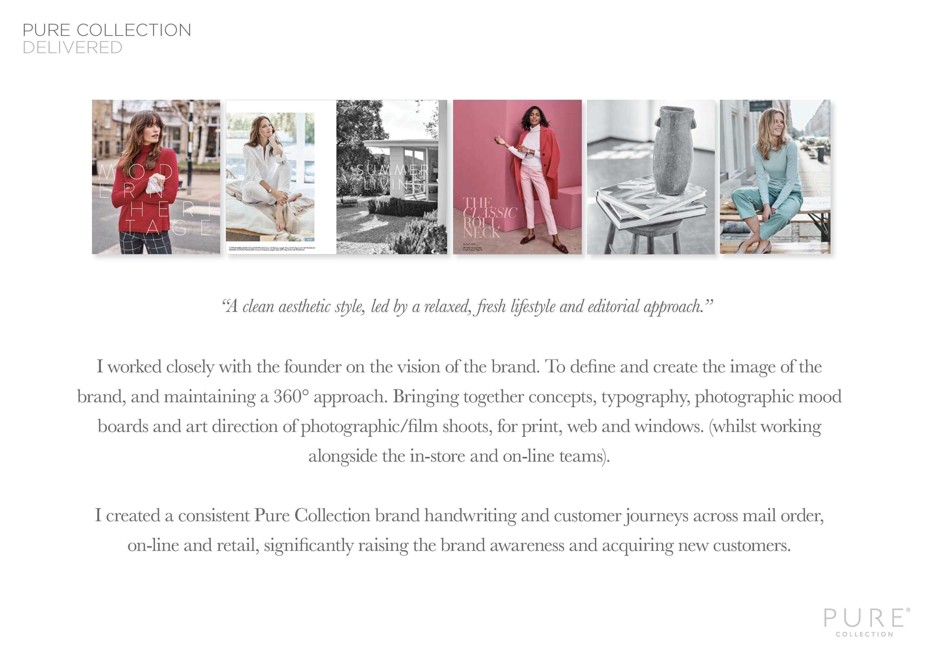 CASE STUDY: PURE COLLECTION by Kim J Palmer