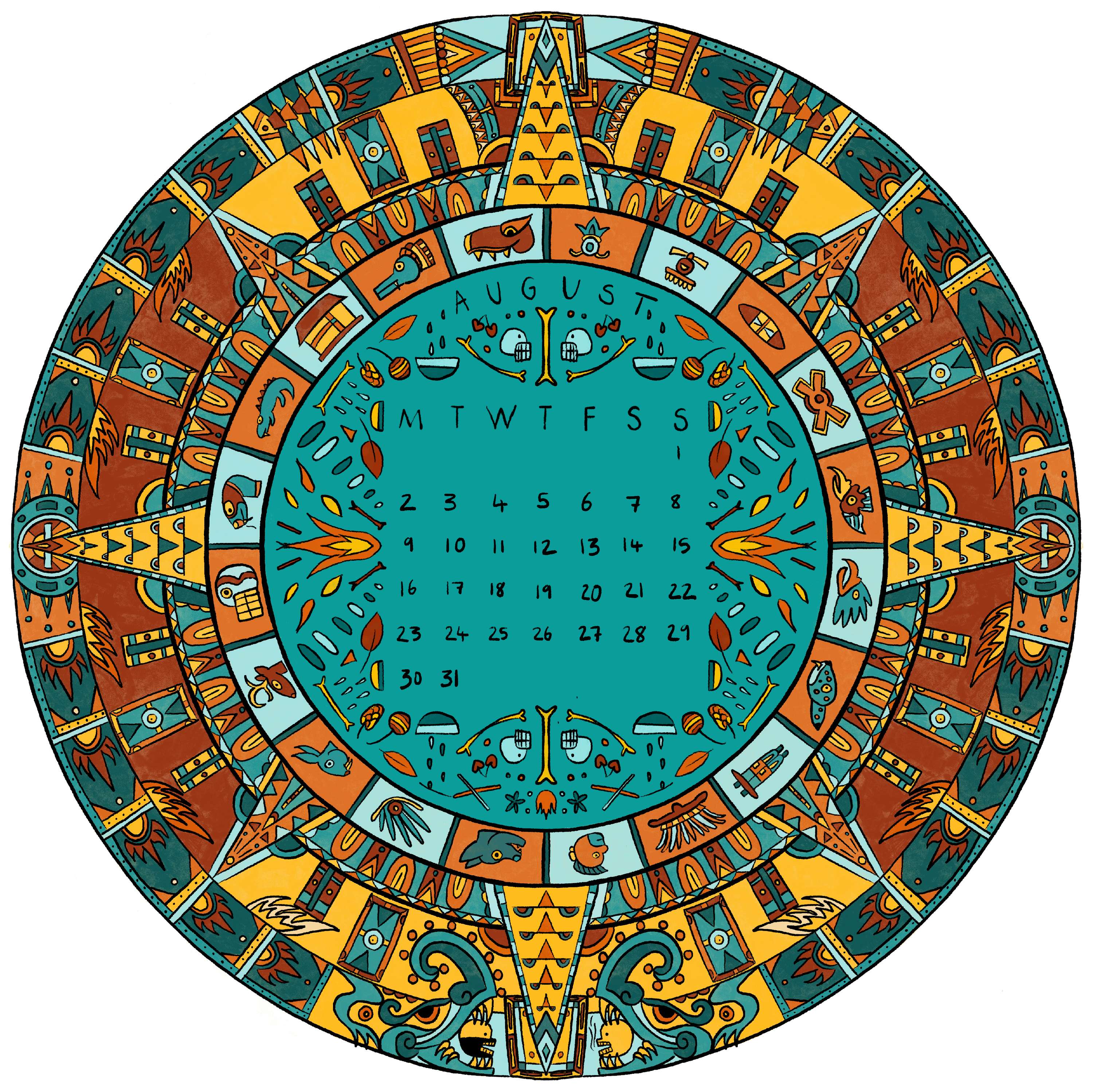 Sun Stone Calendar by Katherine Duckworth