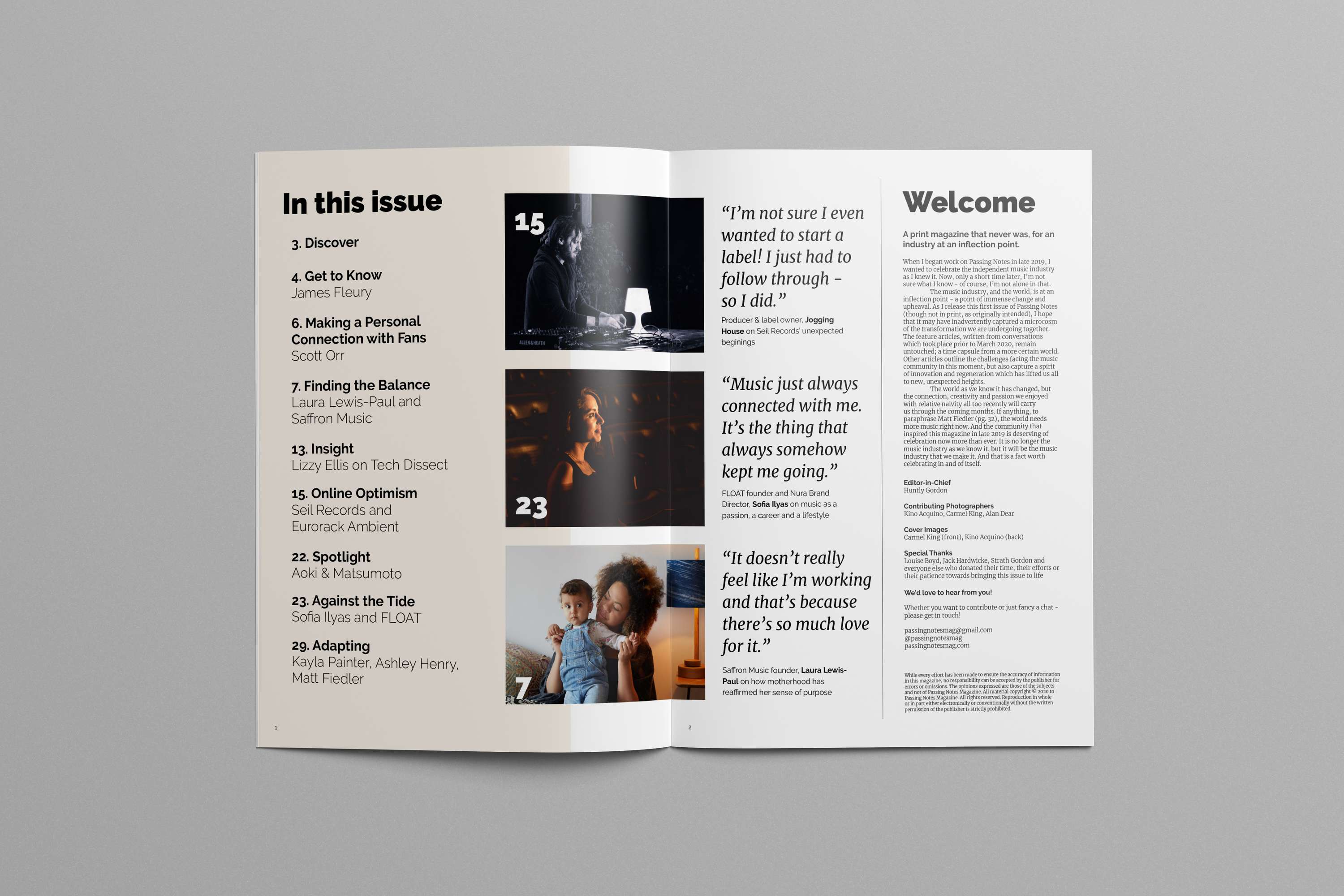 Passing Notes Magazine | Issue One | May 2020 by Huntly Gordon