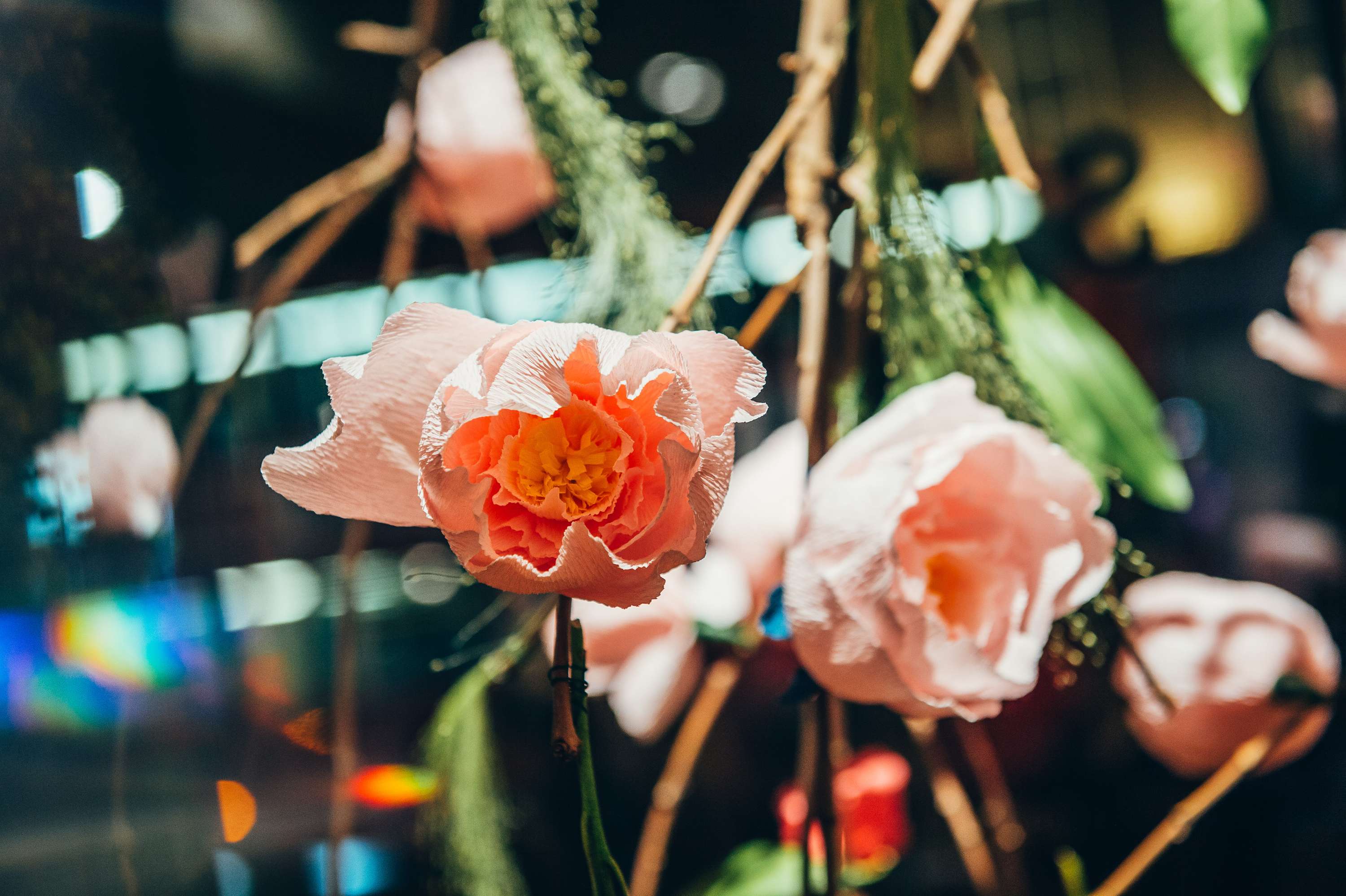 Carousel London: Paper Flower Window Display by Karen Hsu