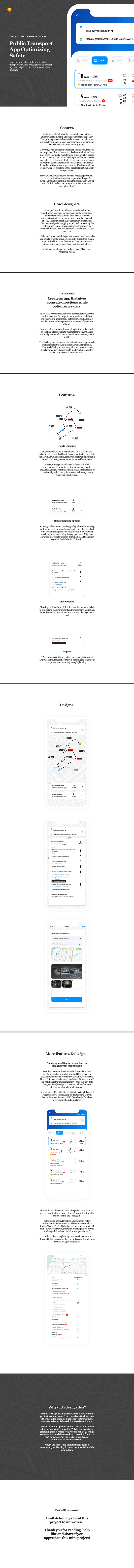 Public Transport App Optimising Safety by Jeyna Lim