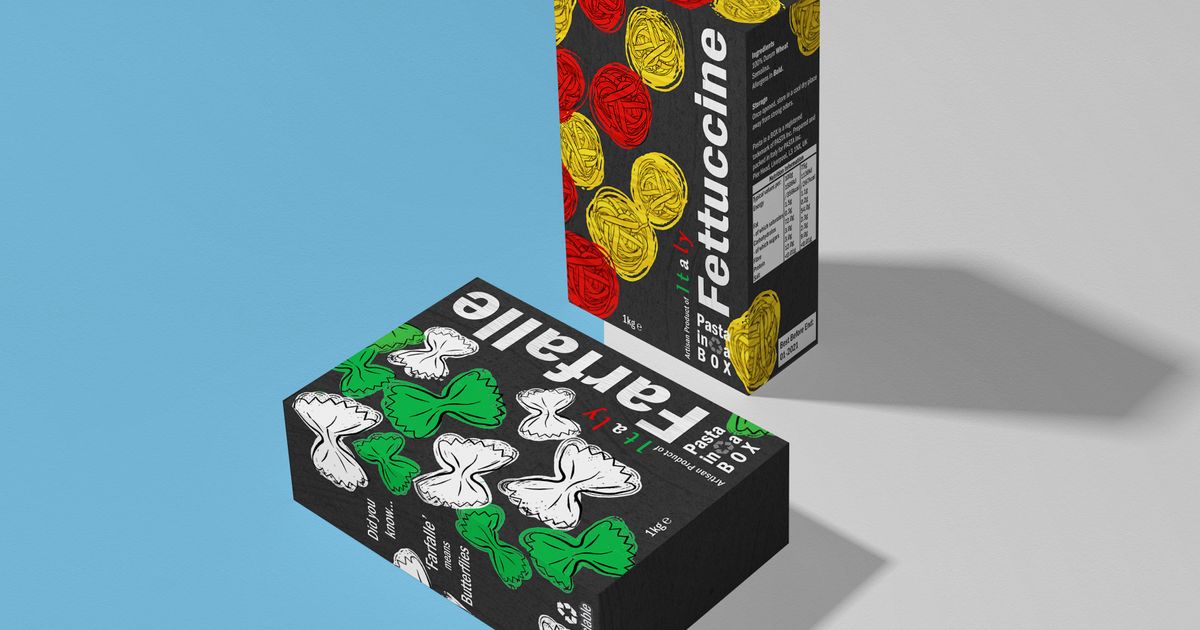 Pasta In A Box Packaging Design The Dots