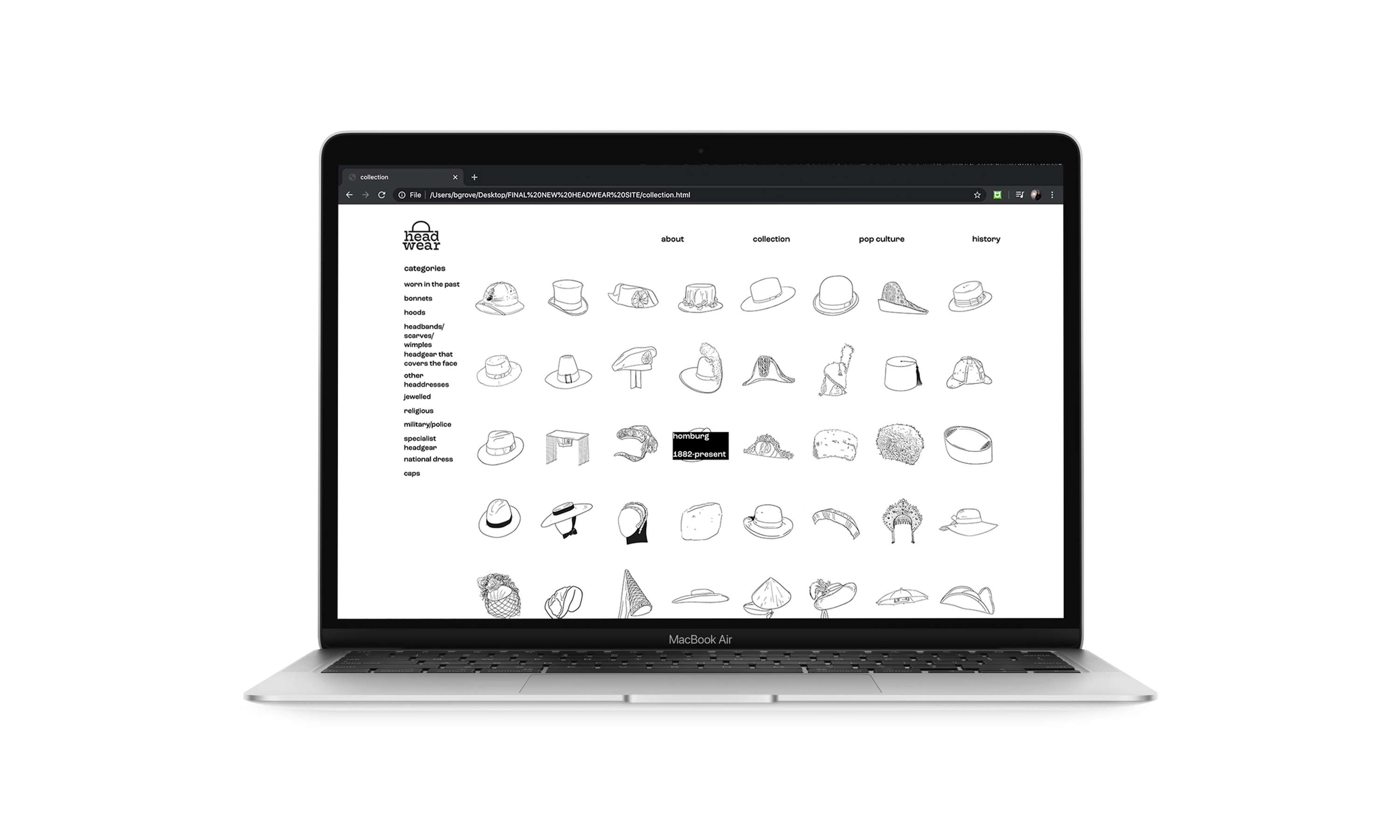 Headwear project by Ben Grove