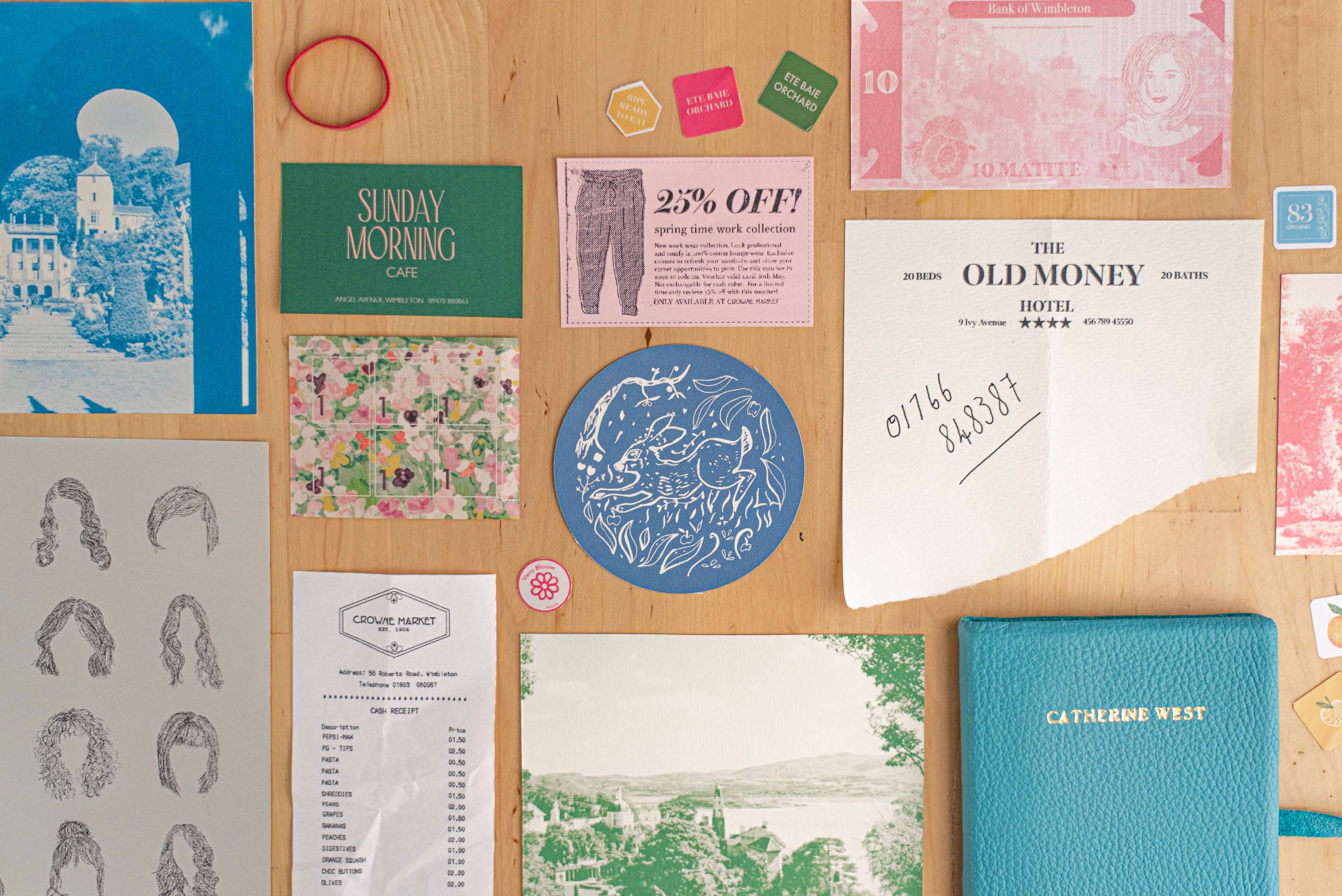 Fictional Town Ephemera by Catherine West