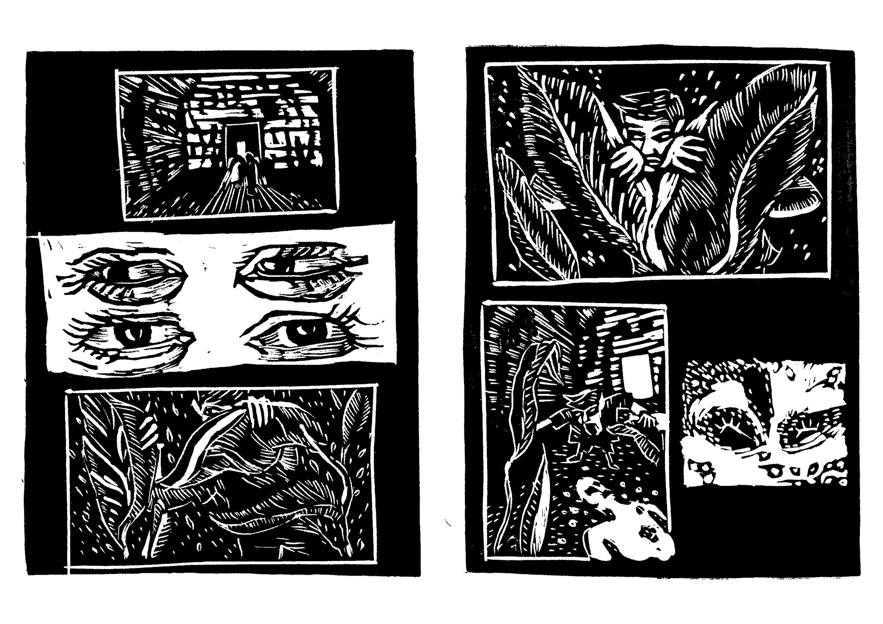 Linocut Book by Emma Sadova