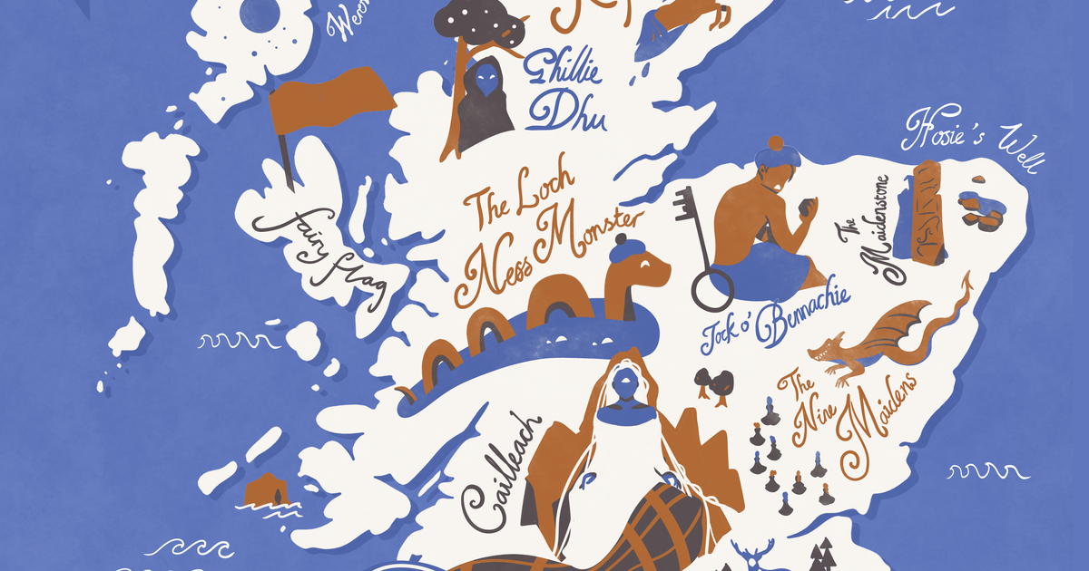 Myths and Legends of Scotland - An Illustrated Map  The Dots