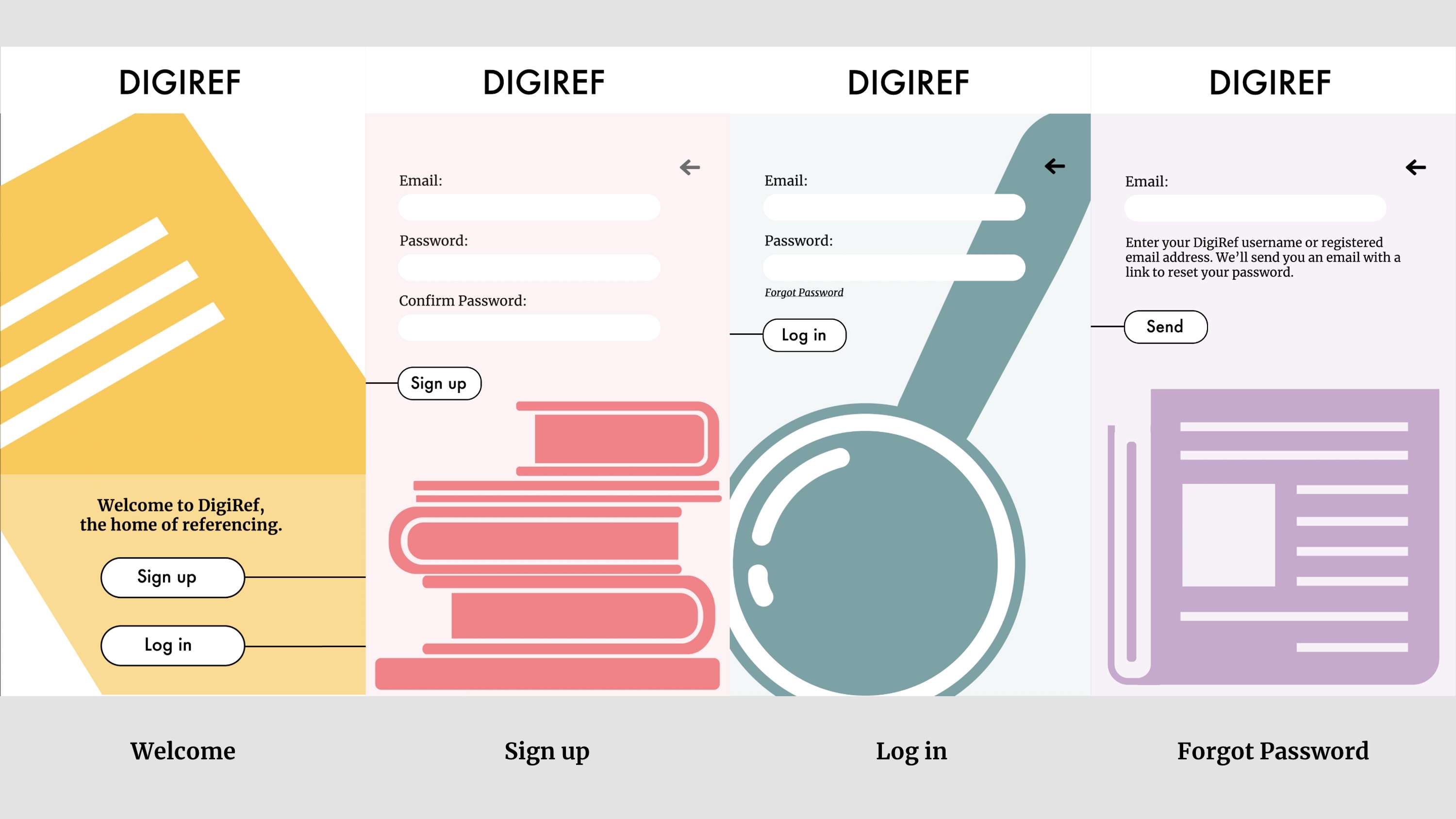 App Prototype - DIGIREF by Phoebe Watts