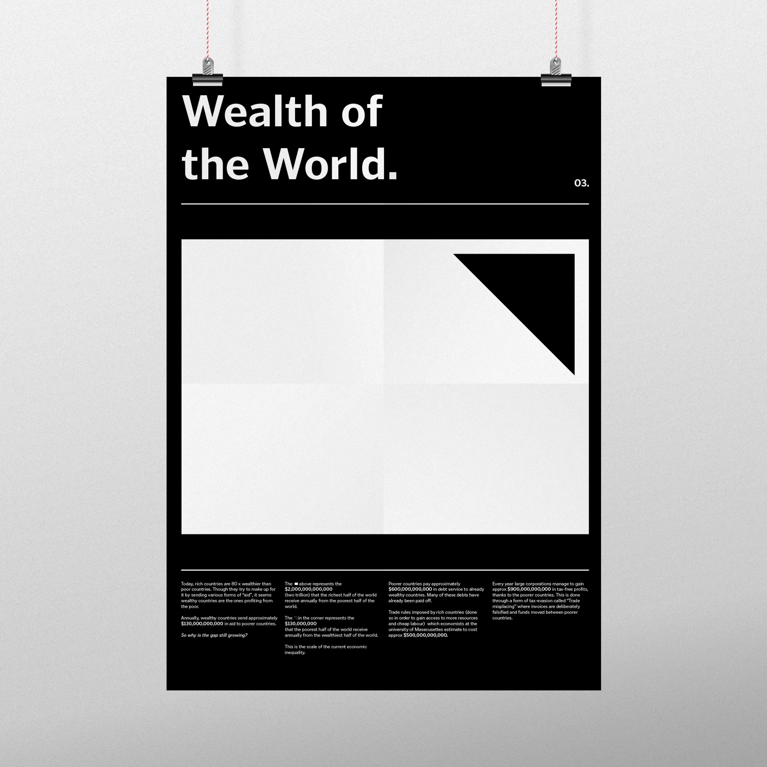 Wealth Hogging poster series by Tam Izzett