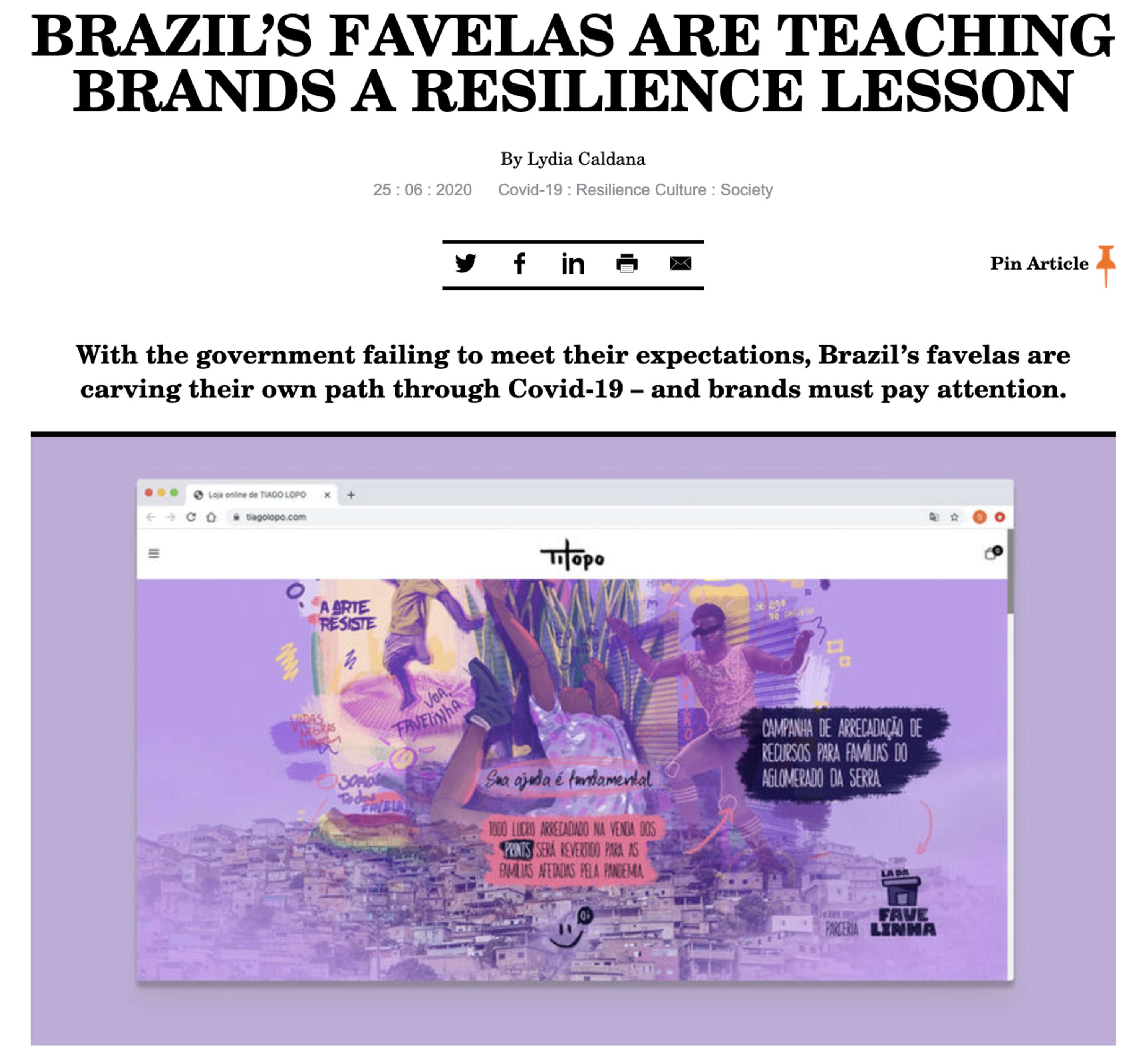 Article at LS:N Global/ The Future Laboratory by Lydia Caldana
