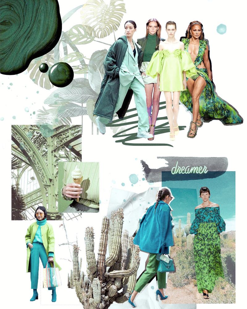Color trend moodboard: green by Maria Pilar Polo