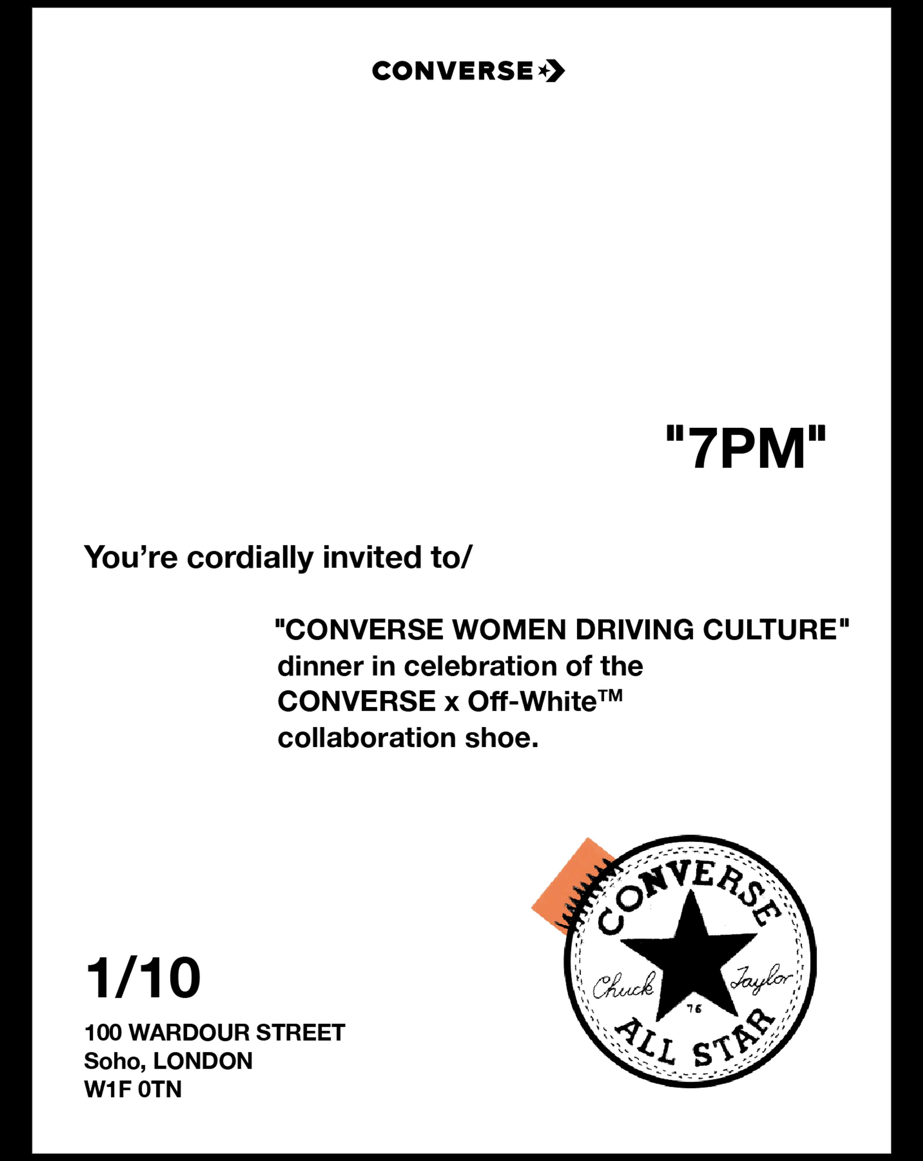 Converse Invite Design by Lucy Morris-Thomas