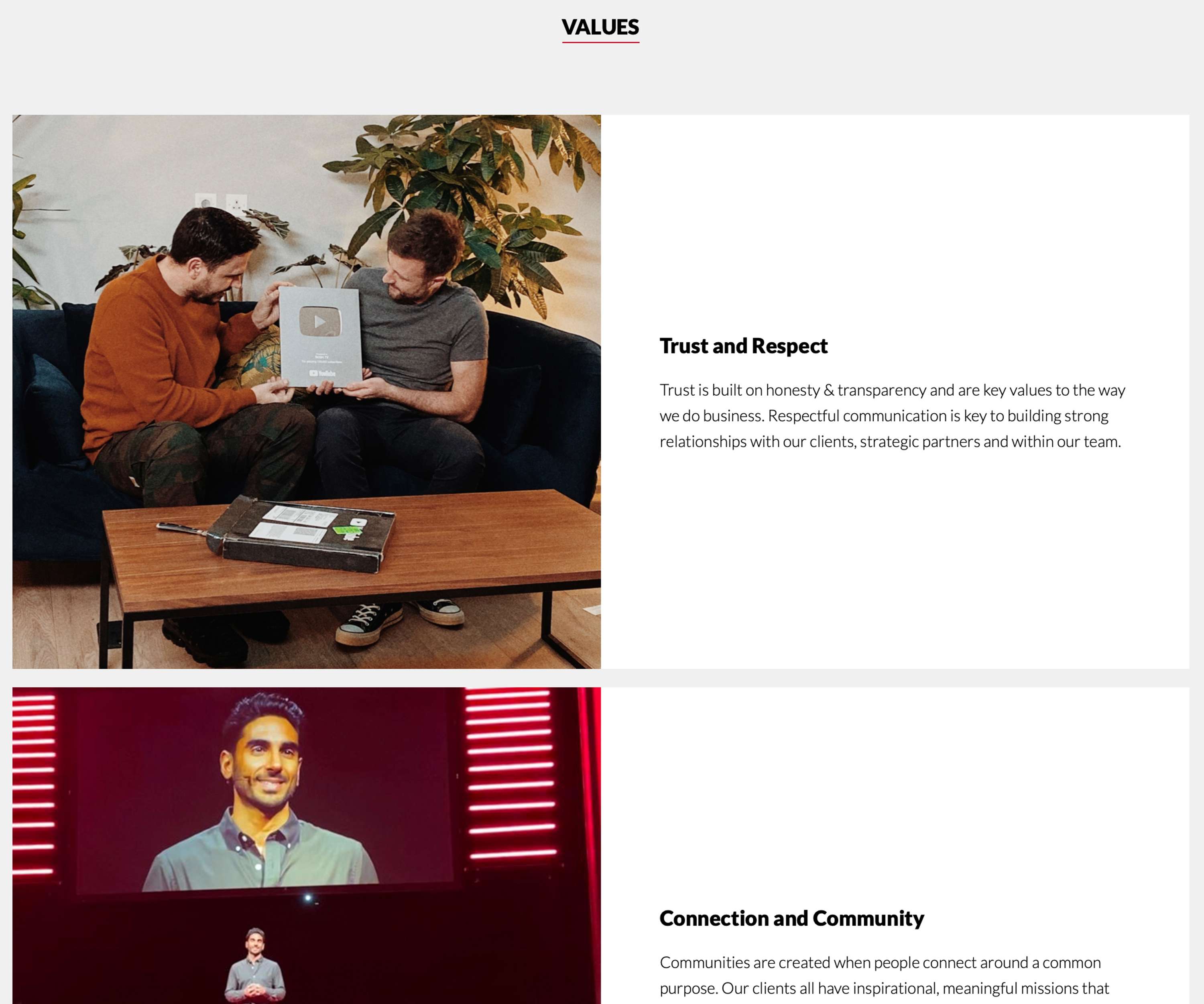 Selected content from bevjames.com website launch by Ollie Bower