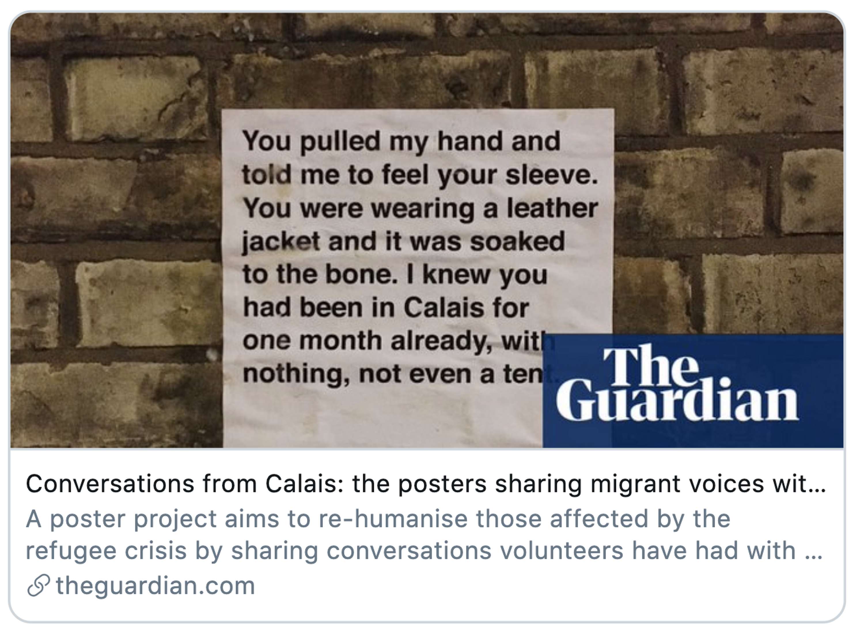 Conversations From Calais by Mathilda Della Torre