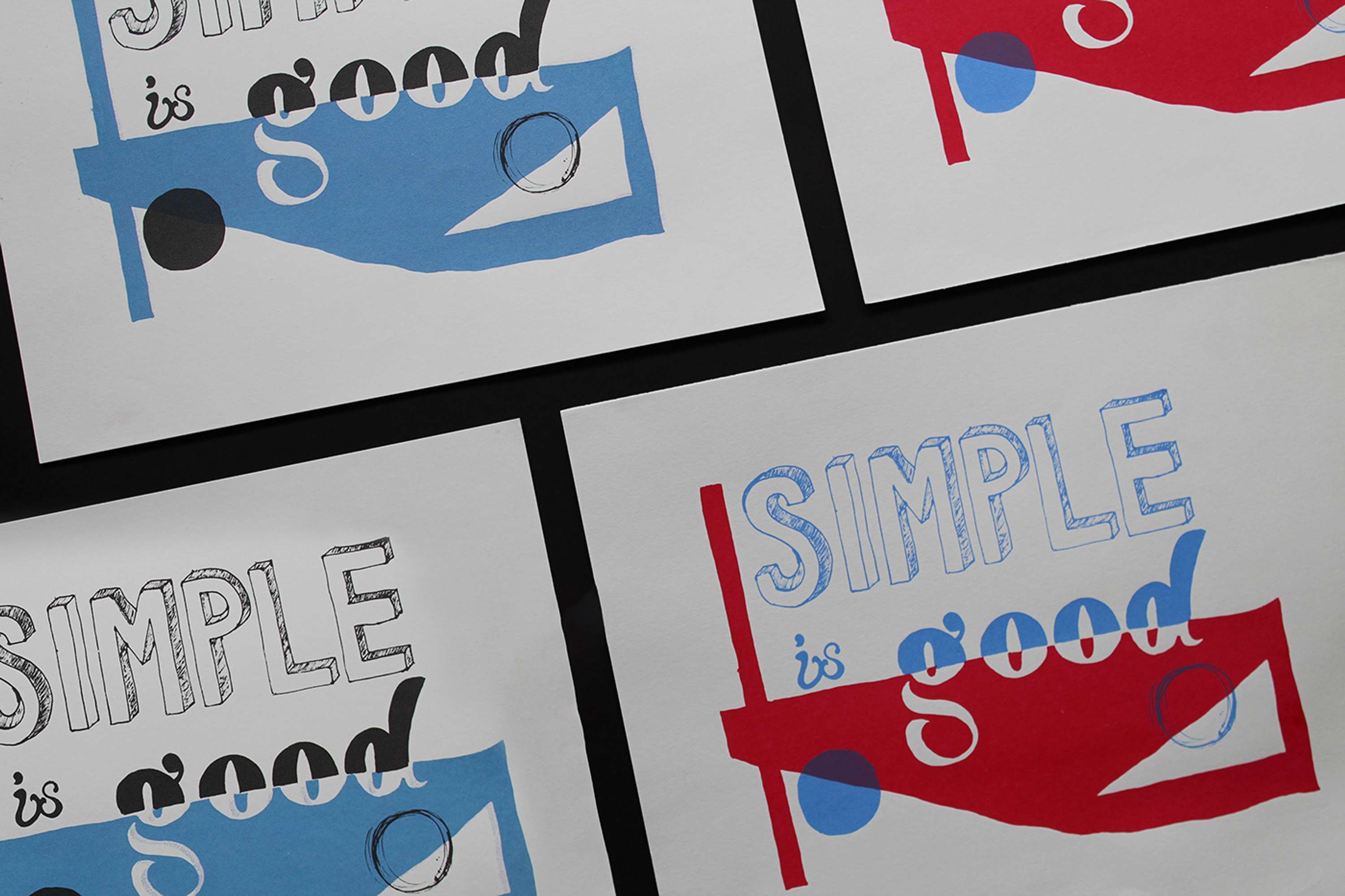 Simple is Good Screen Prints by Rhianne Connelly