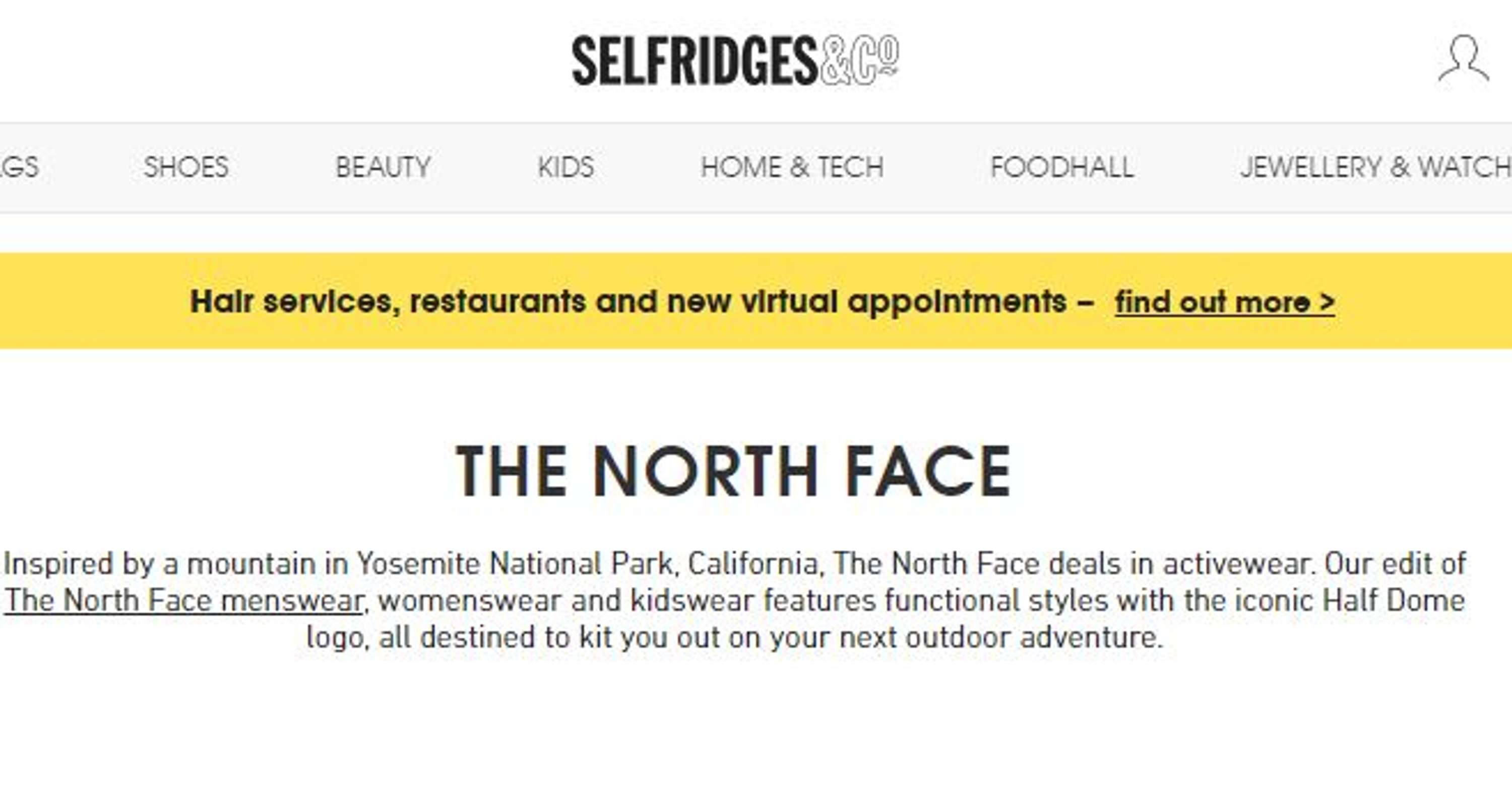 Selfridges SEO PLP Copy Project by Lauren Jobling