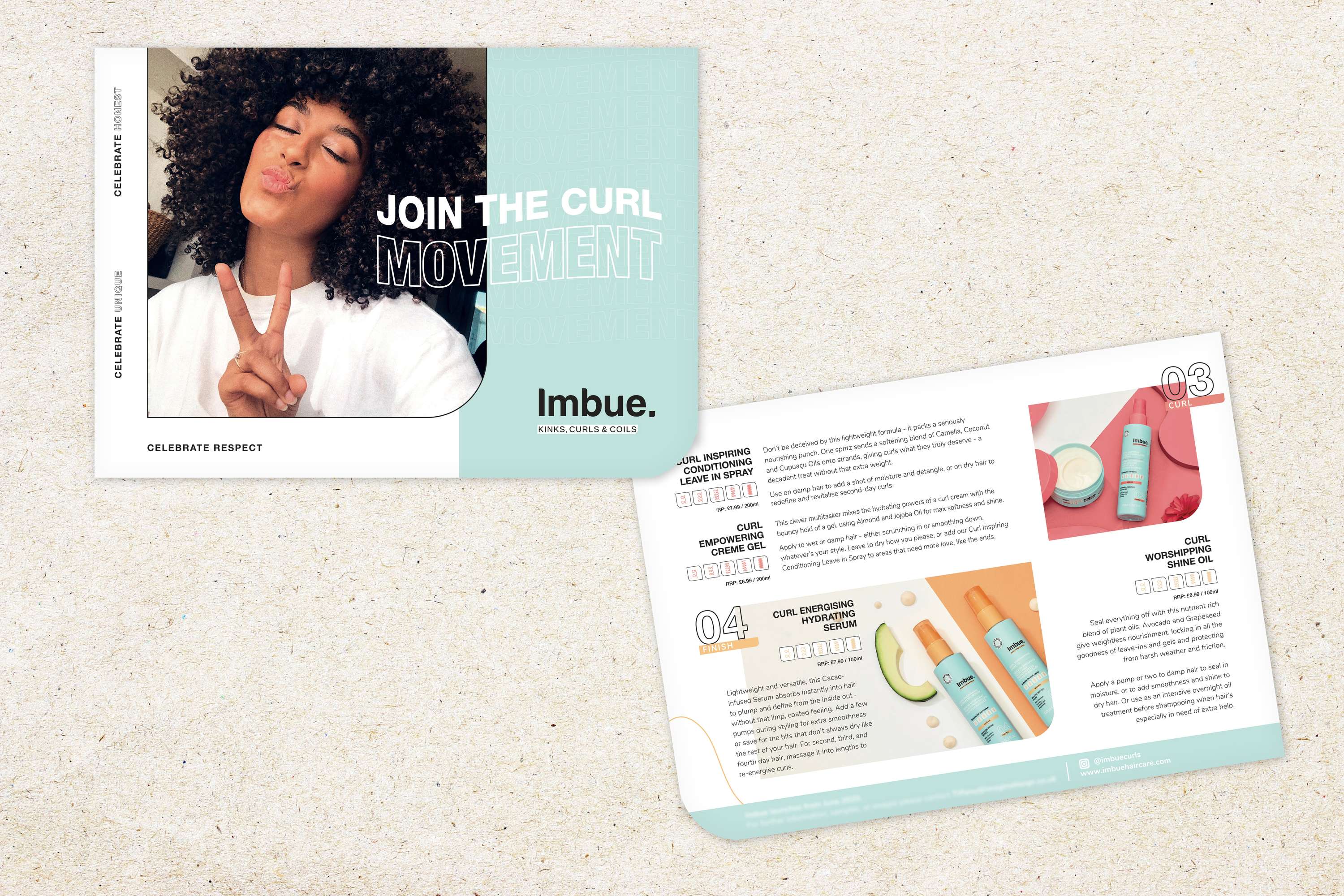 Imbue Curls Launch Printed Release by Heather Hamilton Saunders