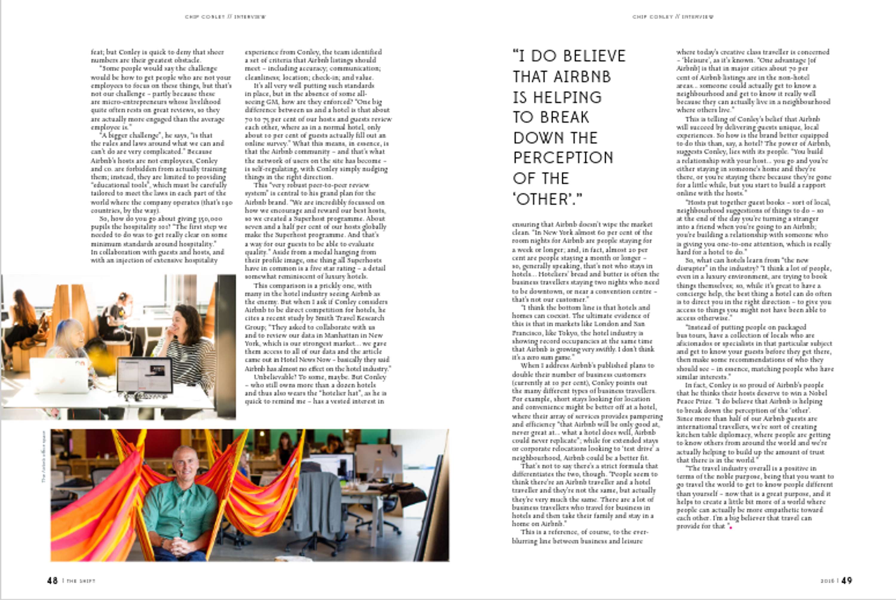 Content writing // Interview with Chip Conley (2017) by Katie Palmer