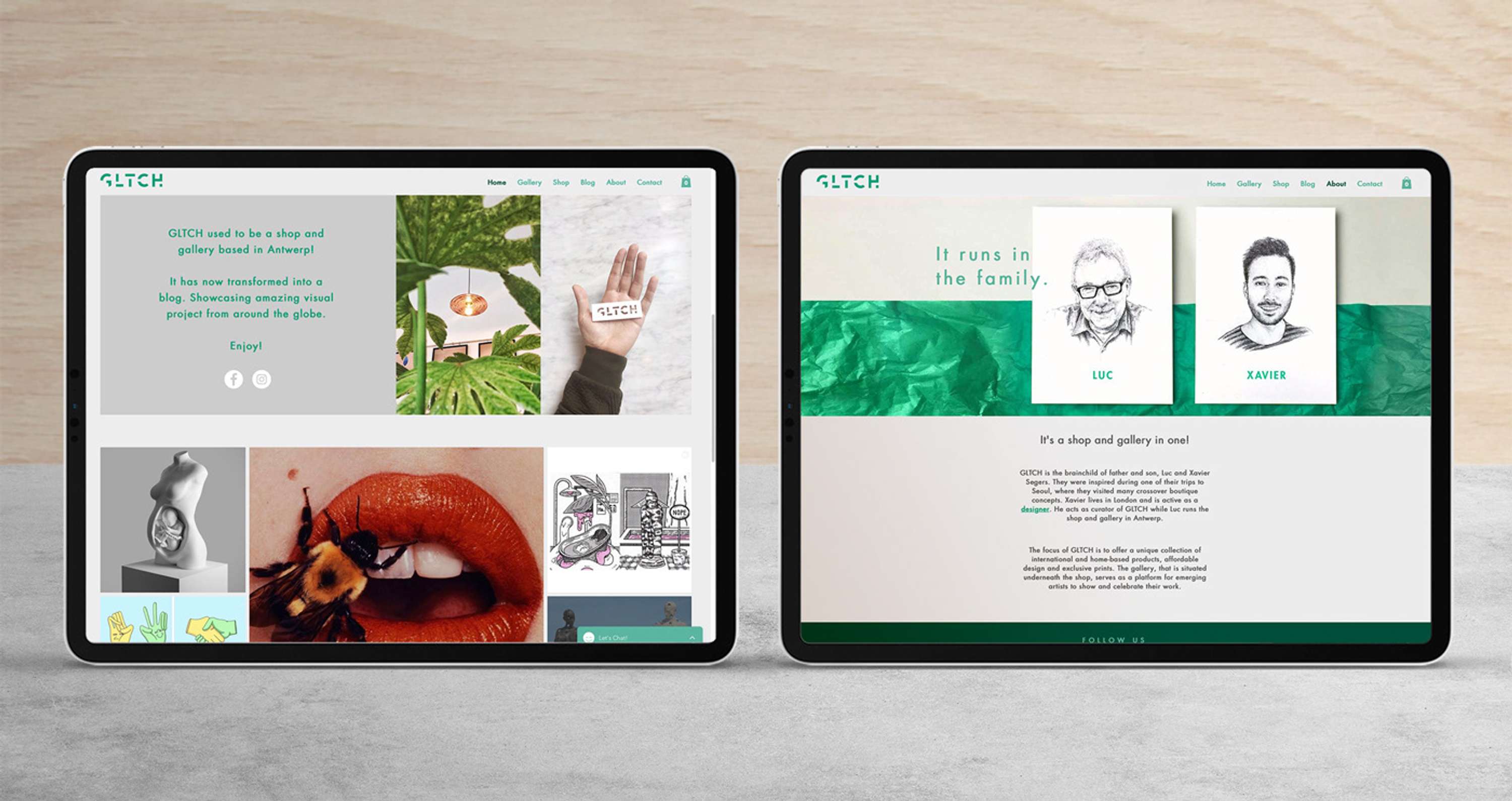 Visual Identity for GLTCH Gallery by Xavier Segers