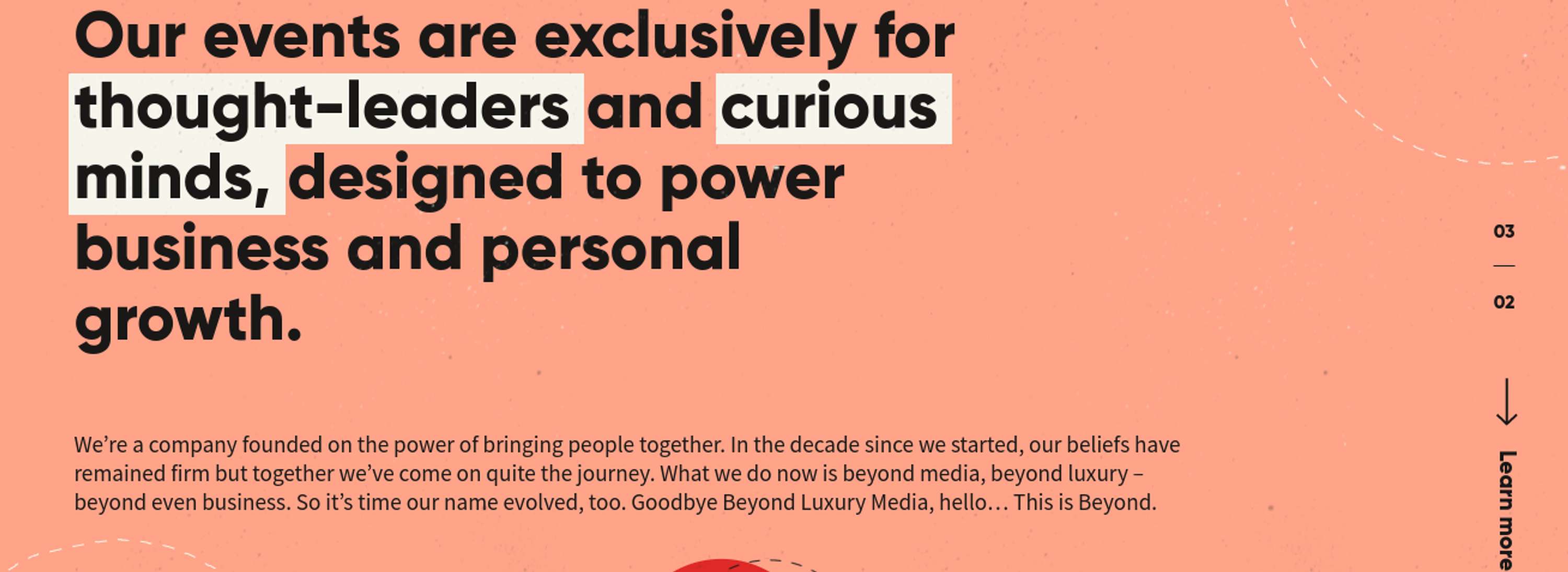 Copywriting // This is Beyond website (2019) by Katie Palmer