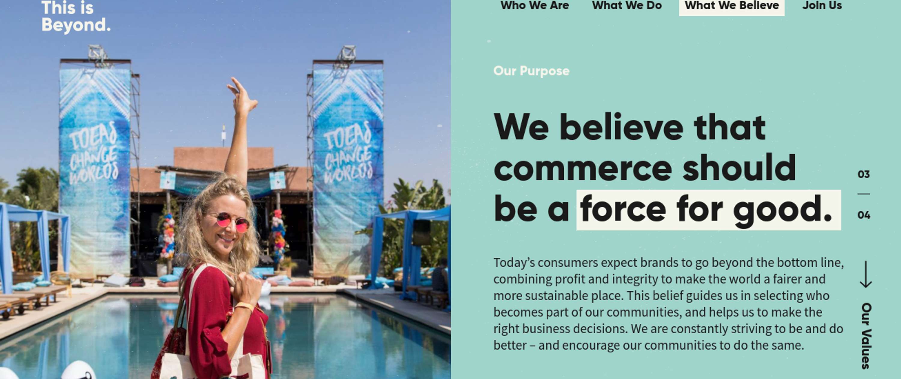 Copywriting // This is Beyond website (2019) by Katie Palmer
