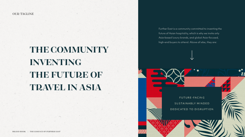 Brand building // Further East brand book (2019) by Katie Palmer