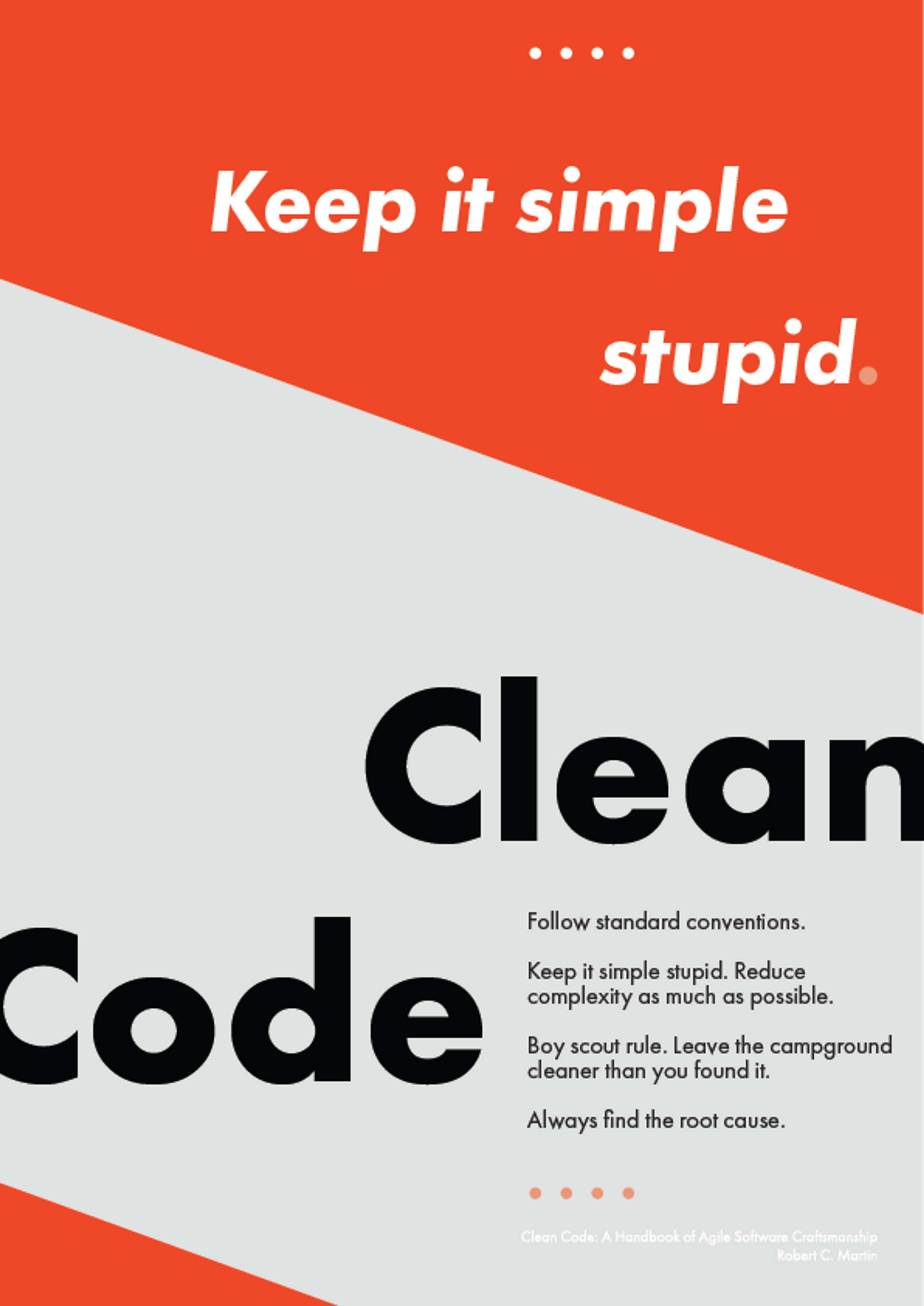 Clean code poster by Kinga Baxter