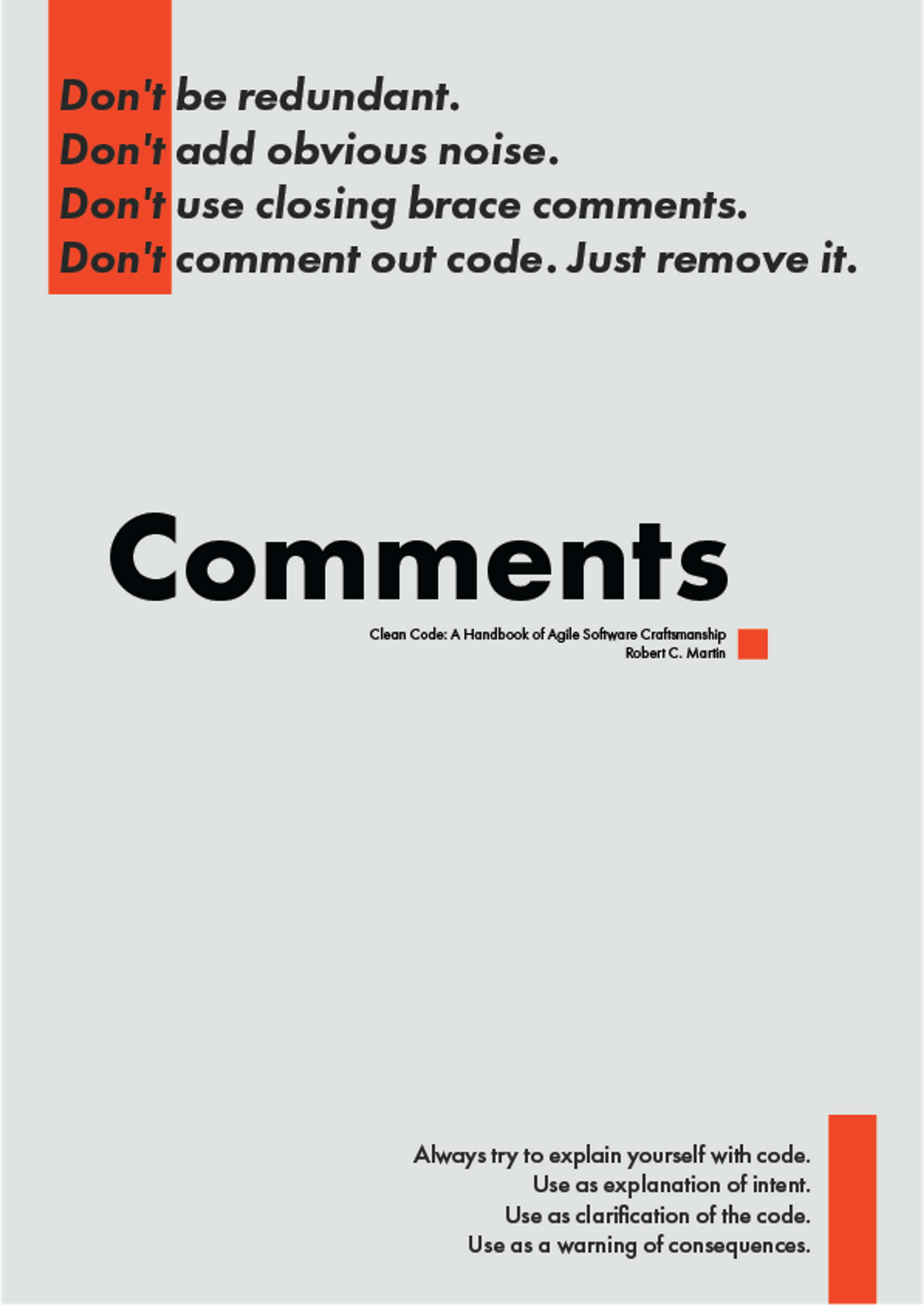 Clean code poster by Kinga Baxter