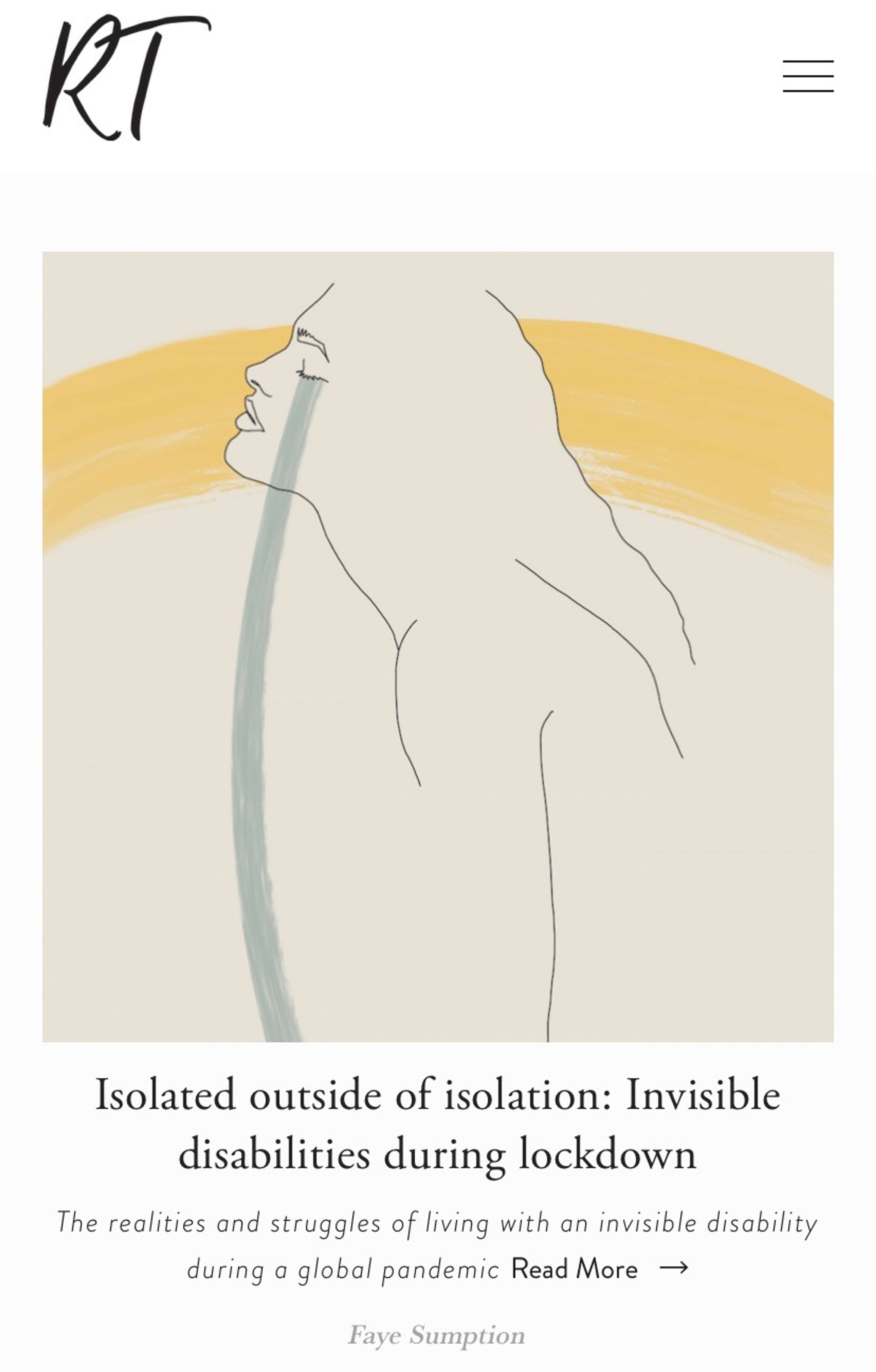 Isolated Outside of Isolation by Faye Sumption