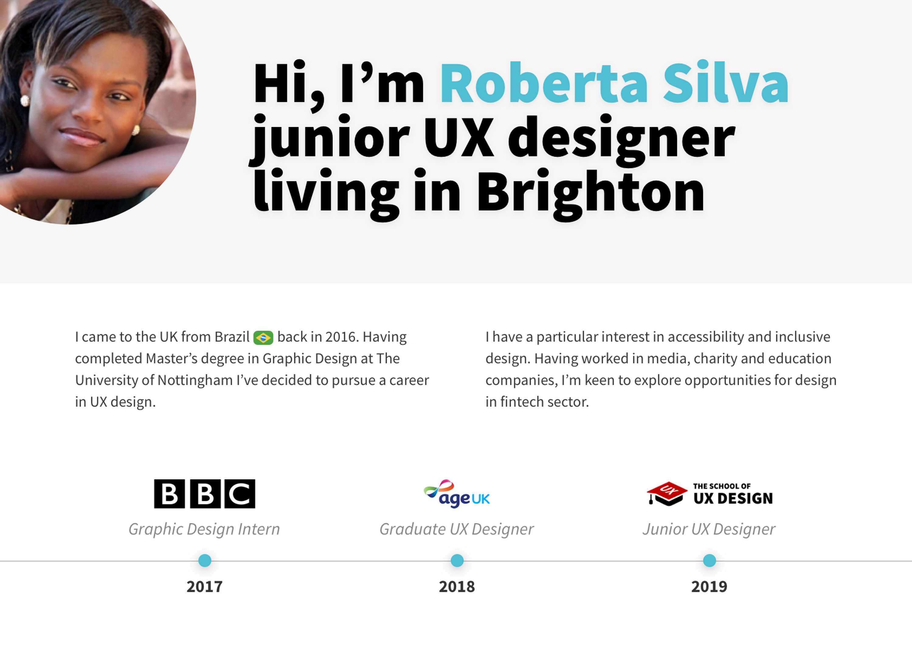 UX Designer's Portfolio template by Sergei Golubev