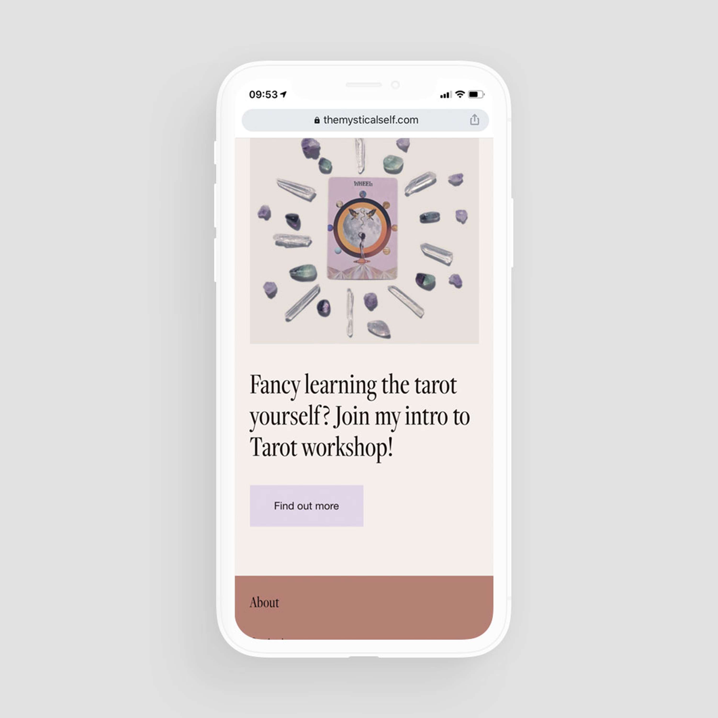 The Mystical Self Website Design by Faye Johnson