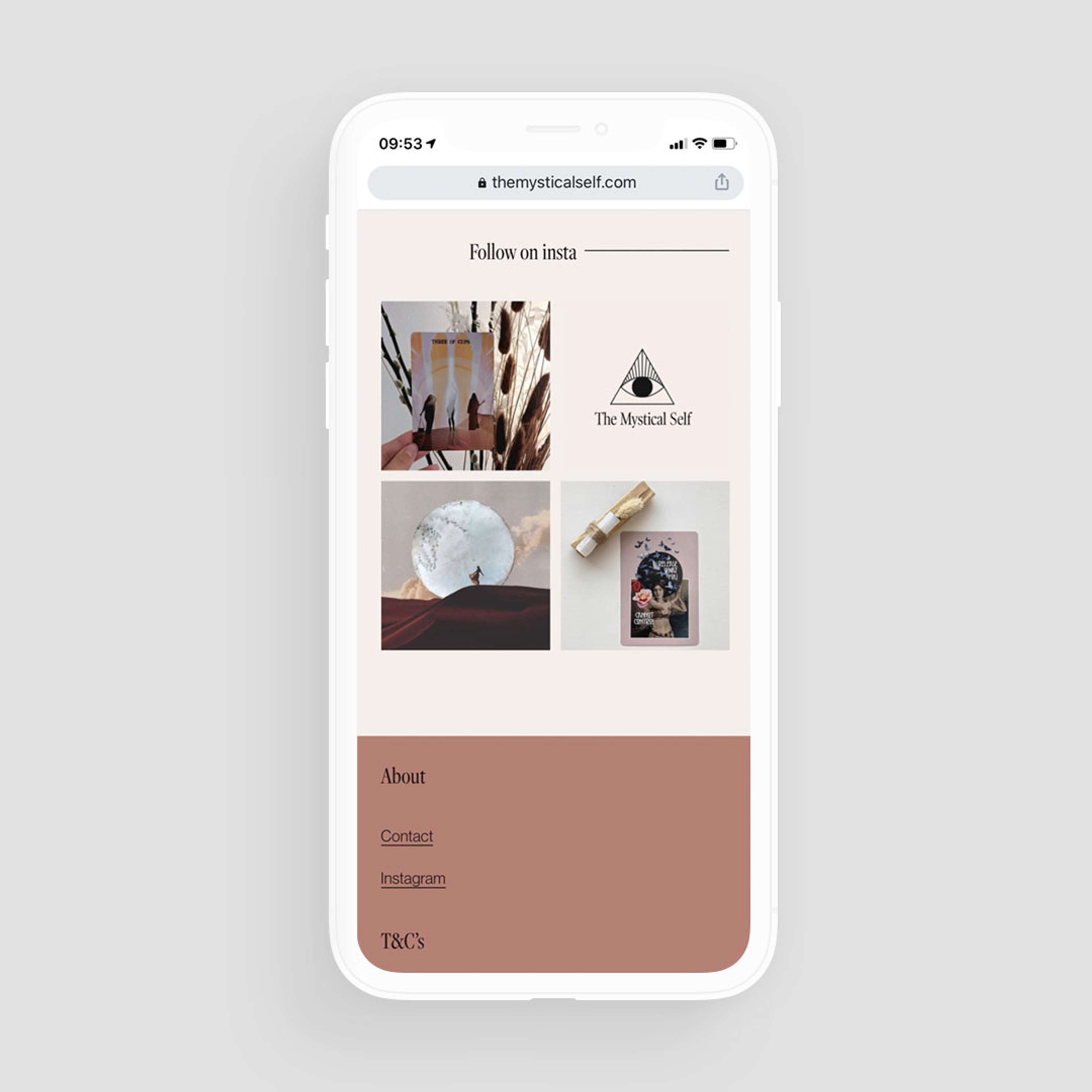 The Mystical Self Website Design by Faye Johnson