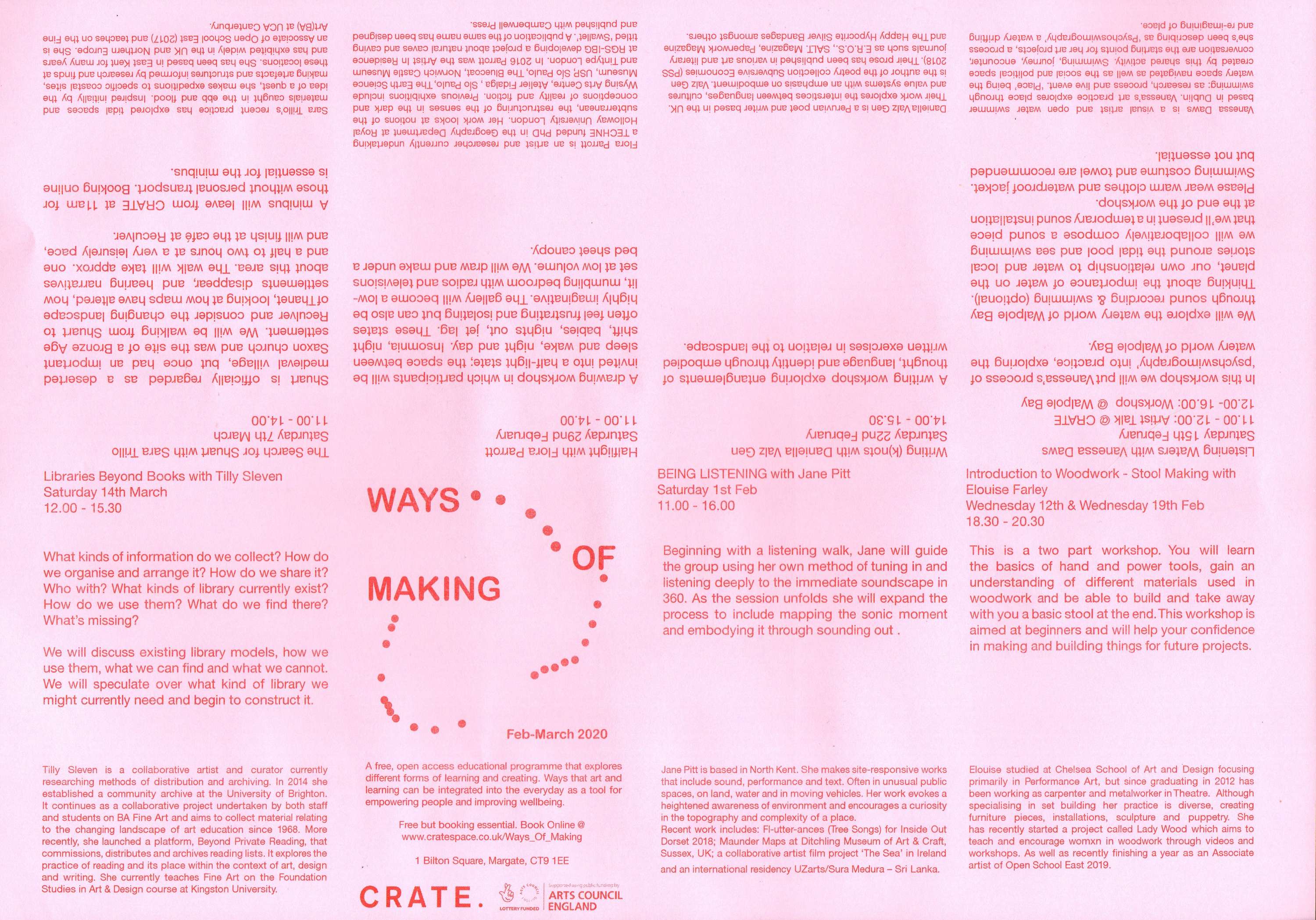 Ways of Making - Public Programme of Events by Katie Fiore