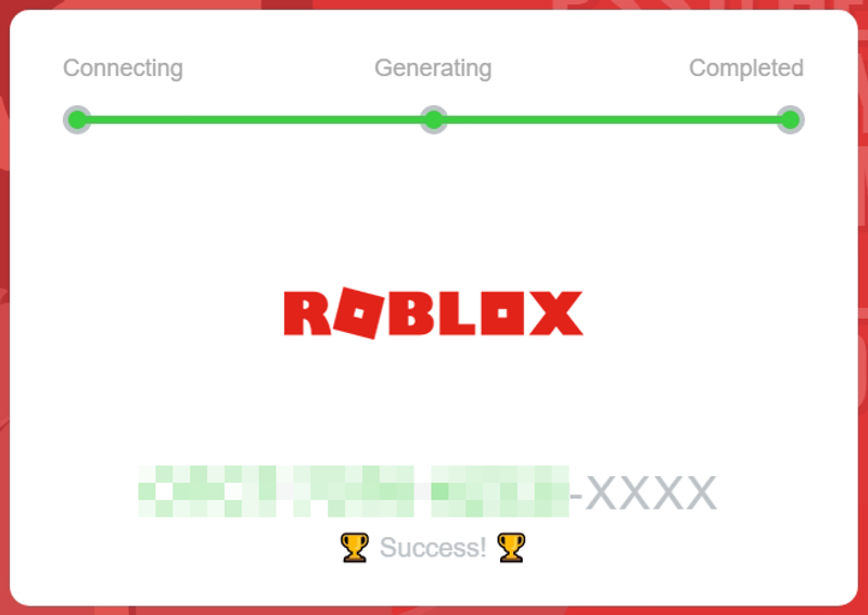 Roblox Gift Card Code Generator