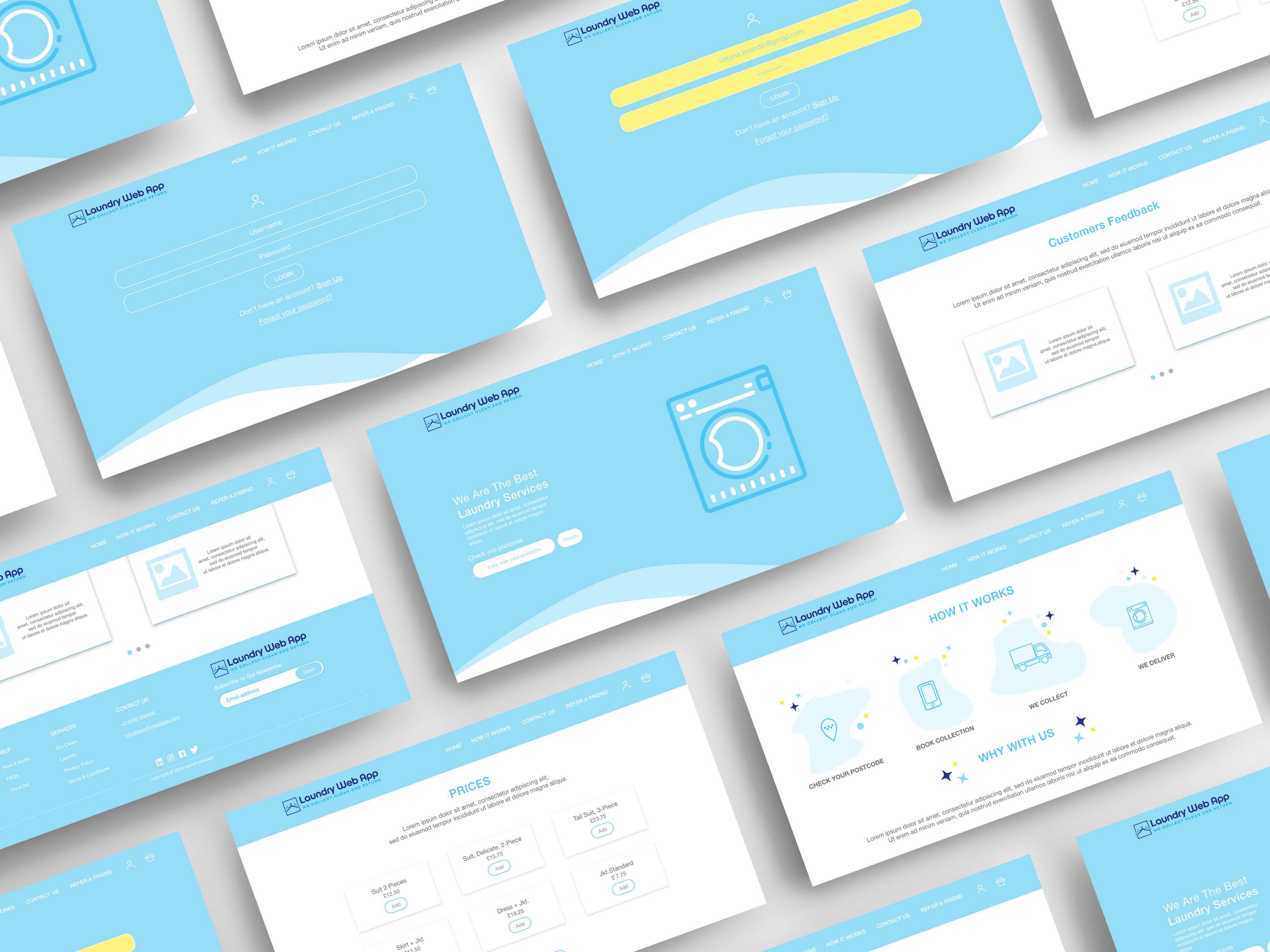 Laundry Web App by Vittoria Brondin