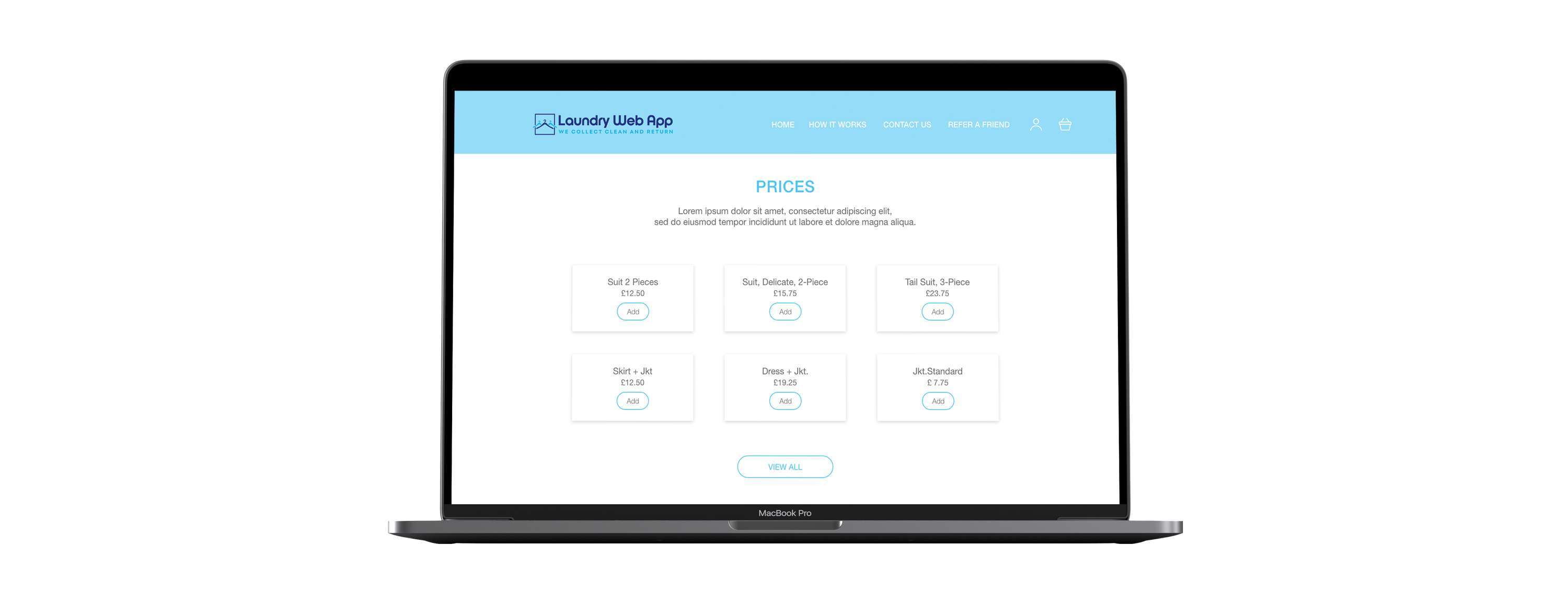 Laundry Web App by Vittoria Brondin