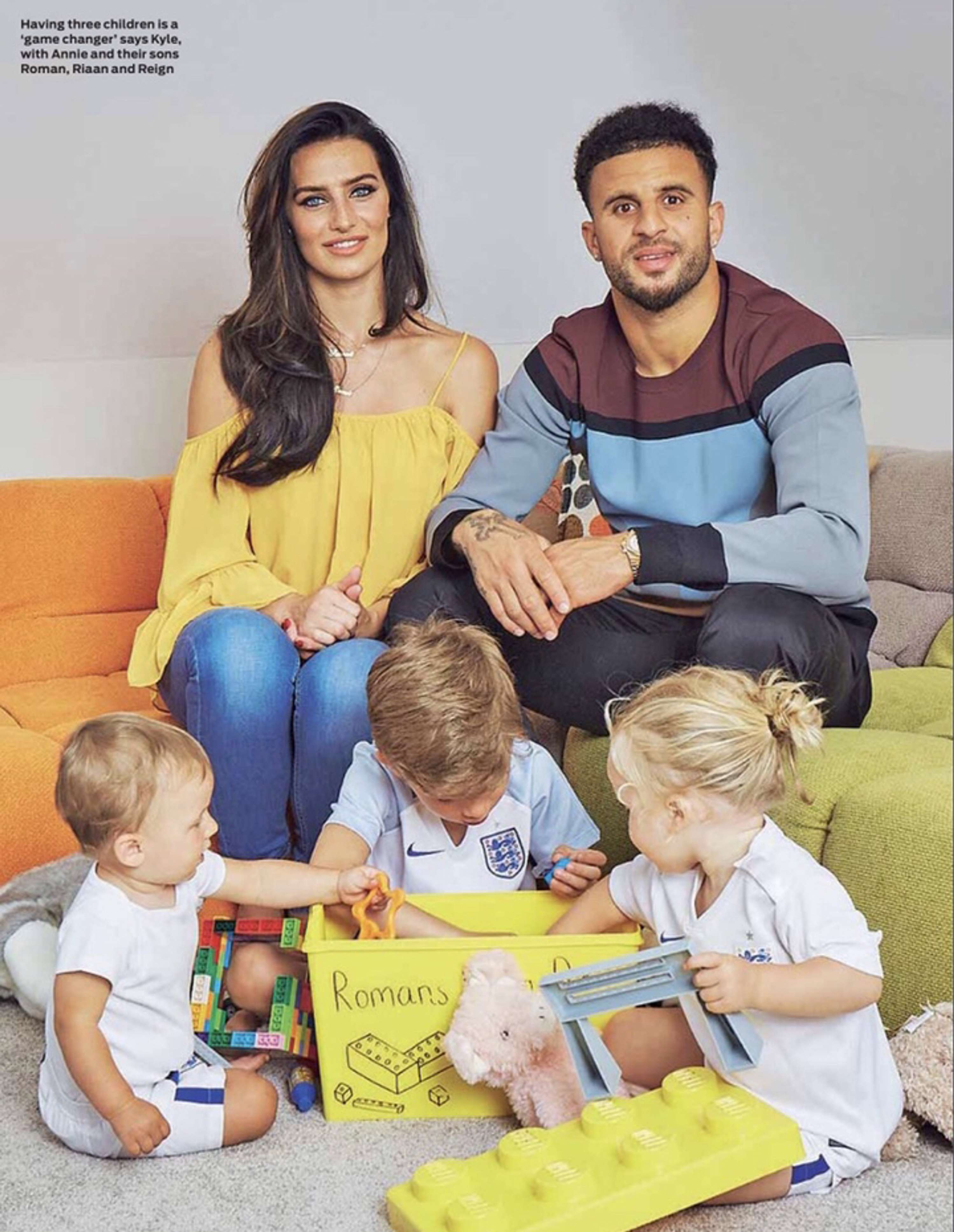 OK! Magazine at home photo shoot with Kyle Walker & Annie Kilner | The Dots