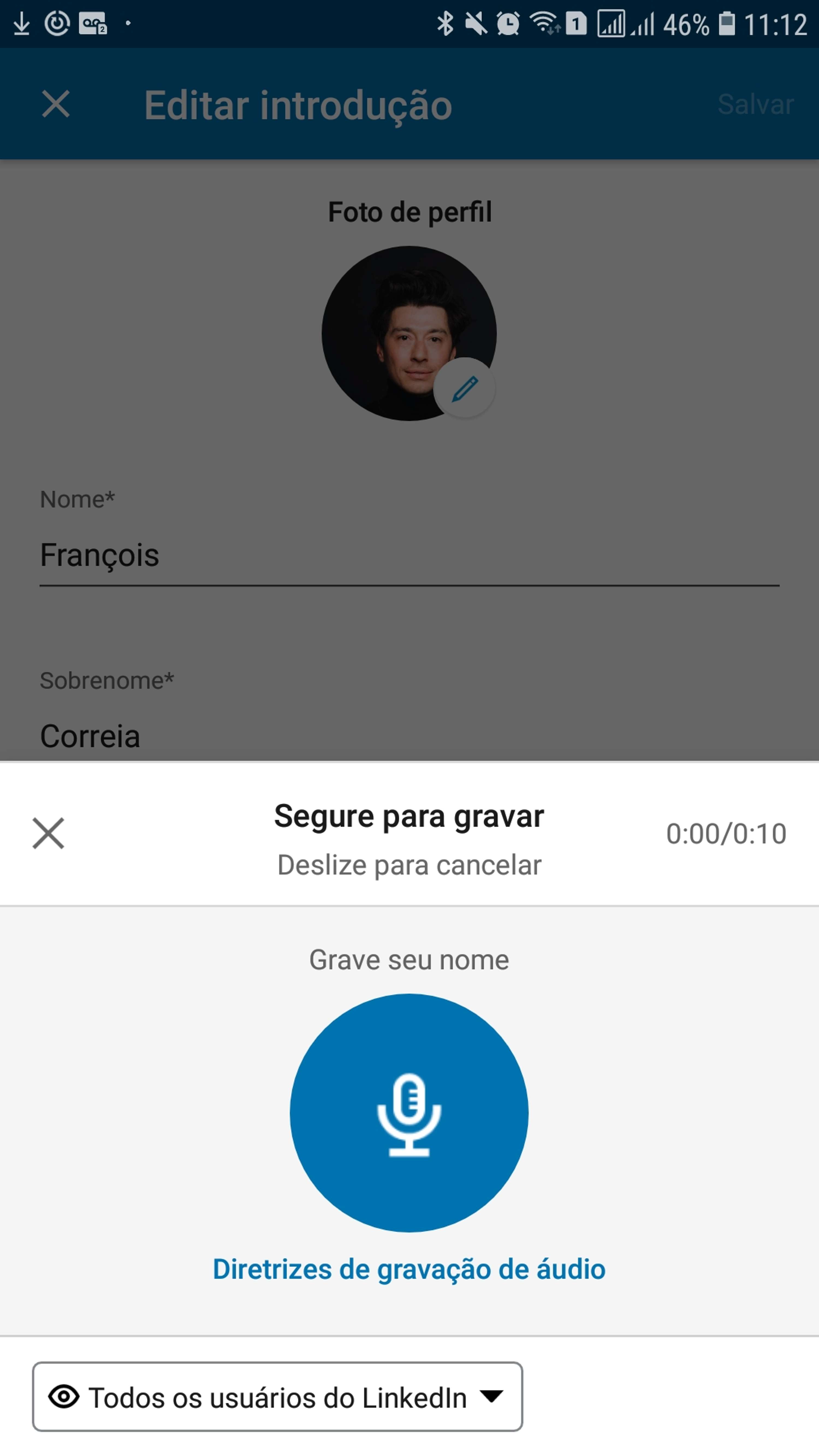 LinkedIn UX copywriting by François Correia