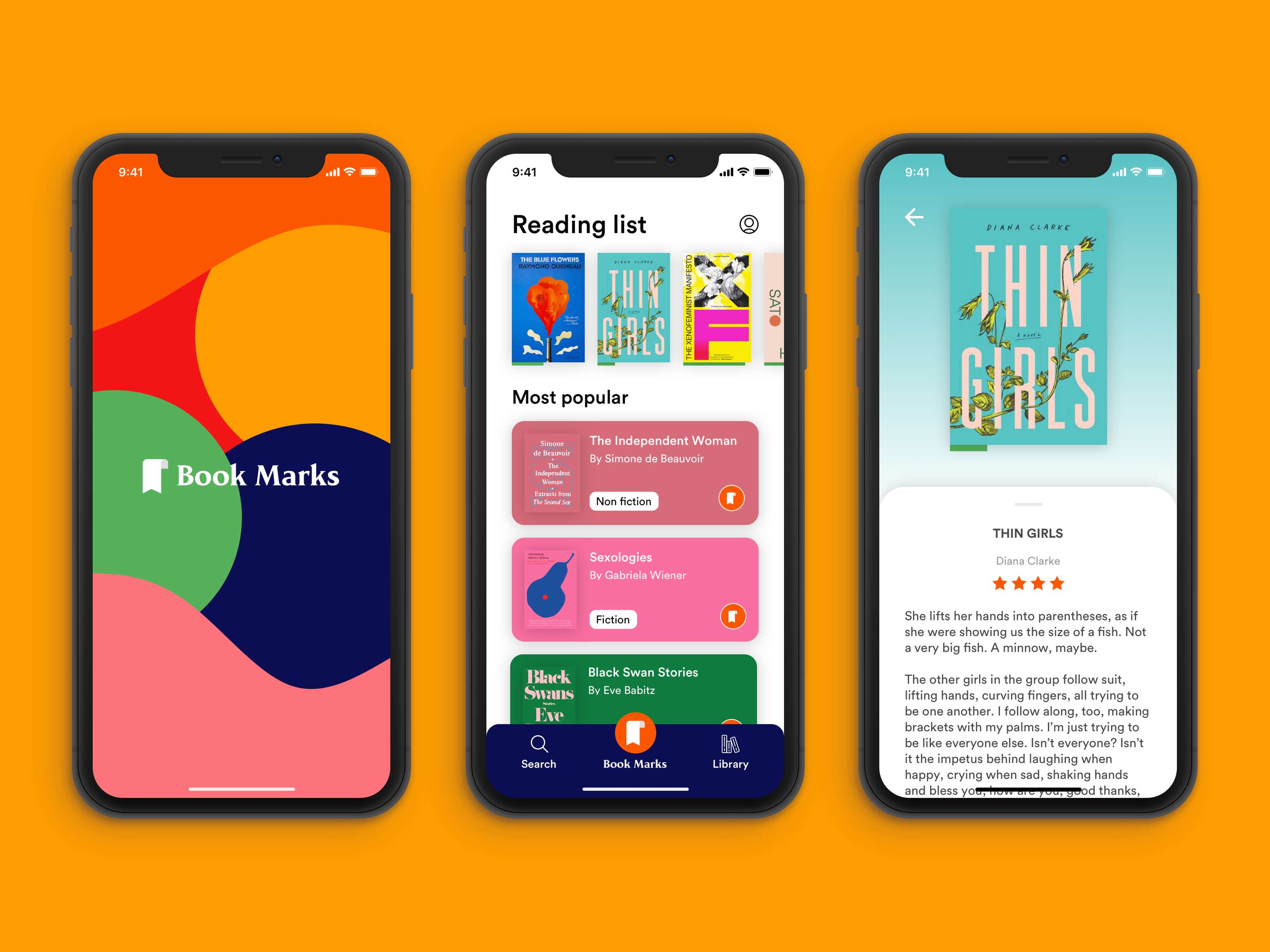 Book Marks : A reading app by Adrian Van Cooten