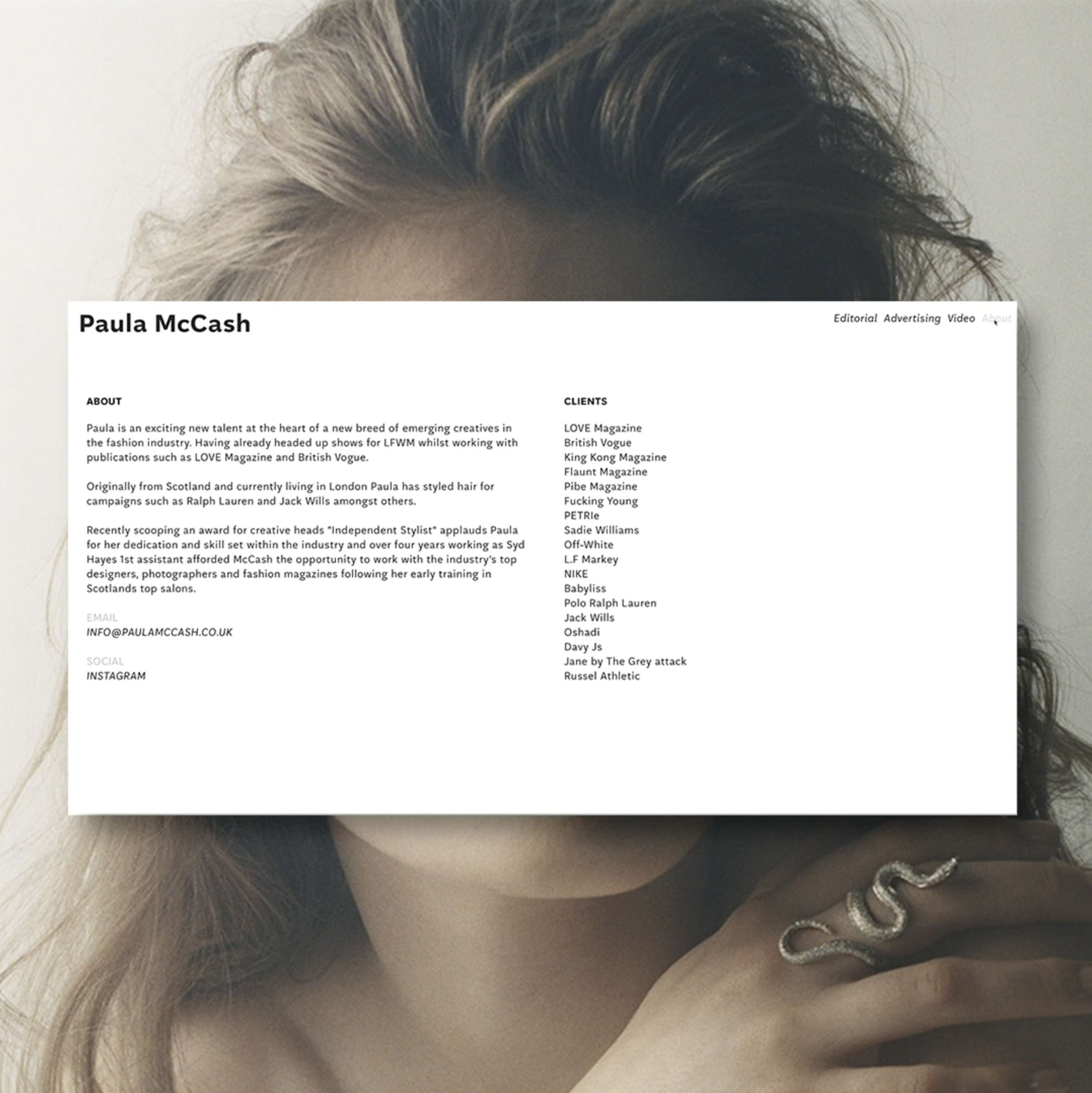 Paula McCash by Samad Boughalam