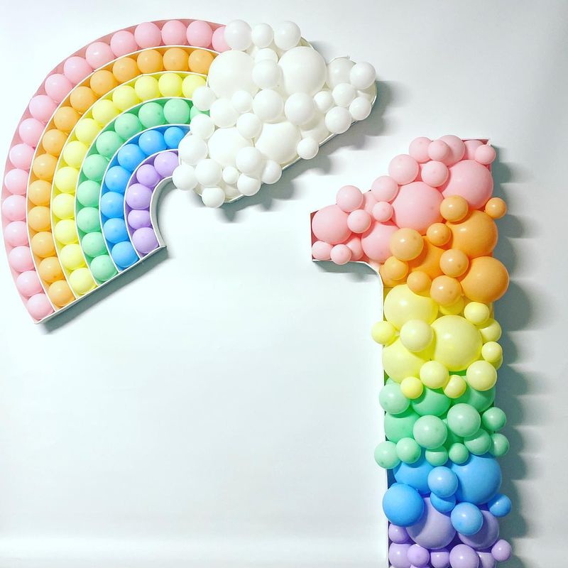 Mosaic Pastel Balloons by Balloon Elegance