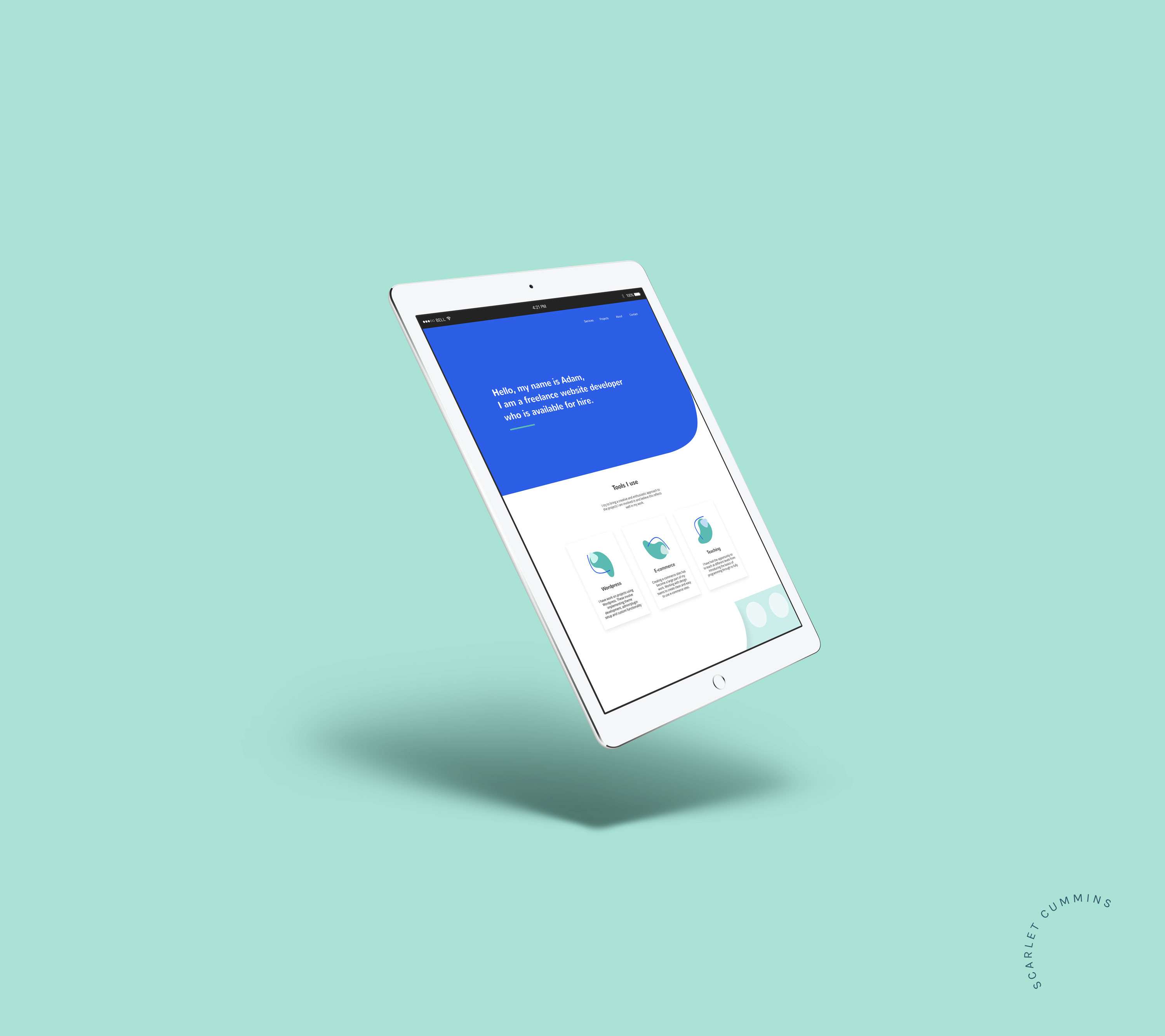 Adam Jack UI Design by Scarlet Cummins