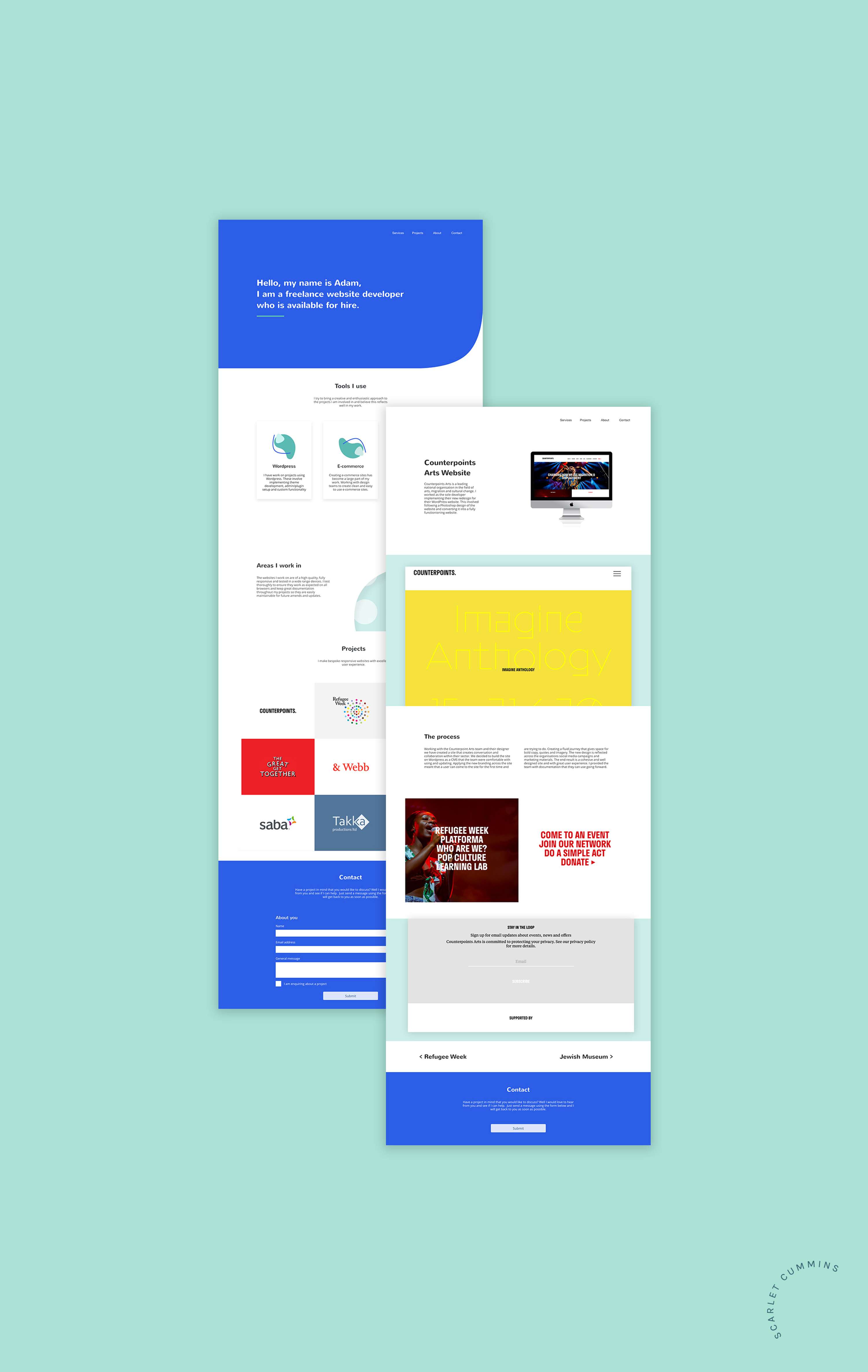 Adam Jack UI Design by Scarlet Cummins