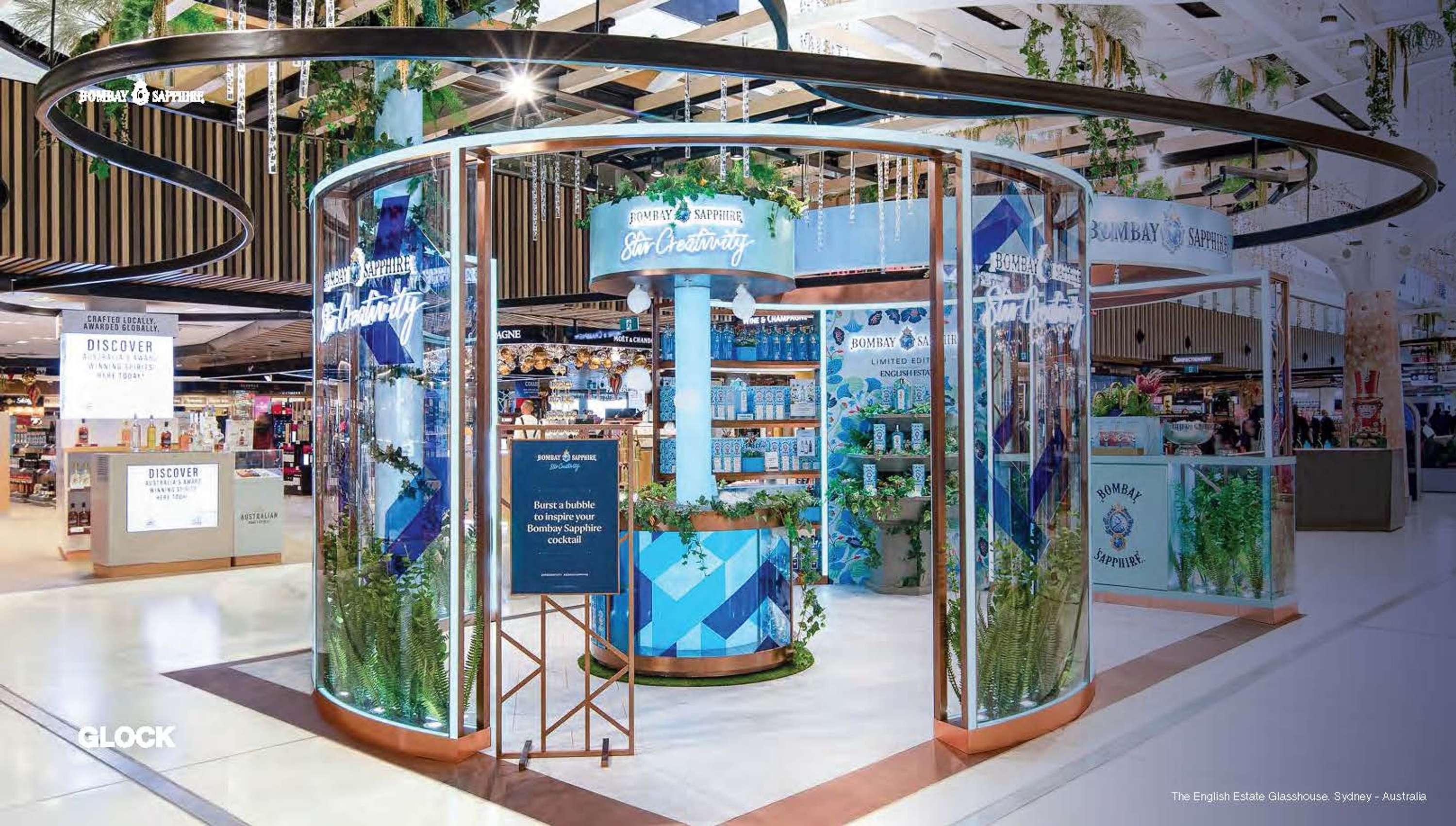 Bombay Sapphire - Glasshouse Popup by Ed Neill