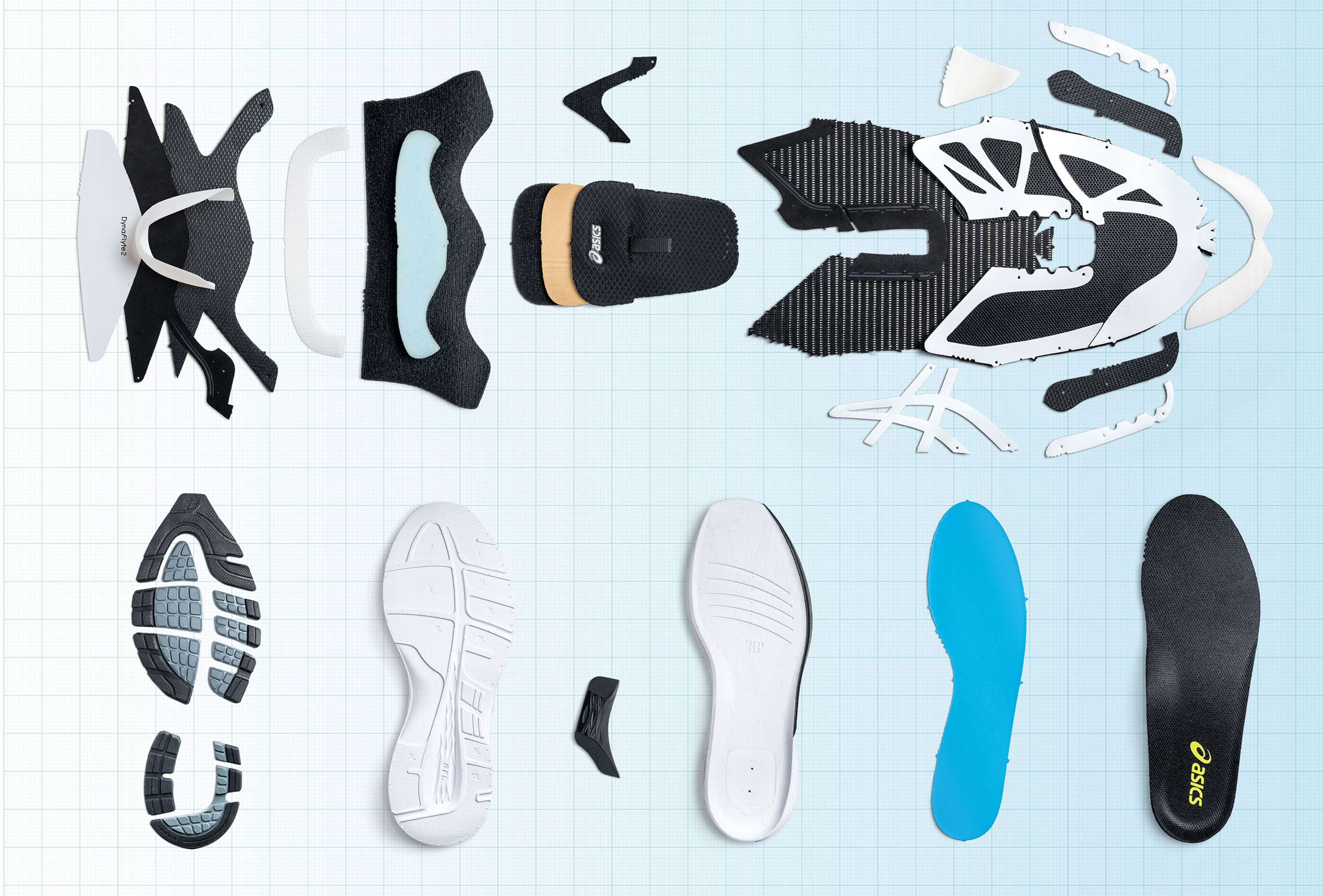 Asics exploded training shoe by Christopher Doyle